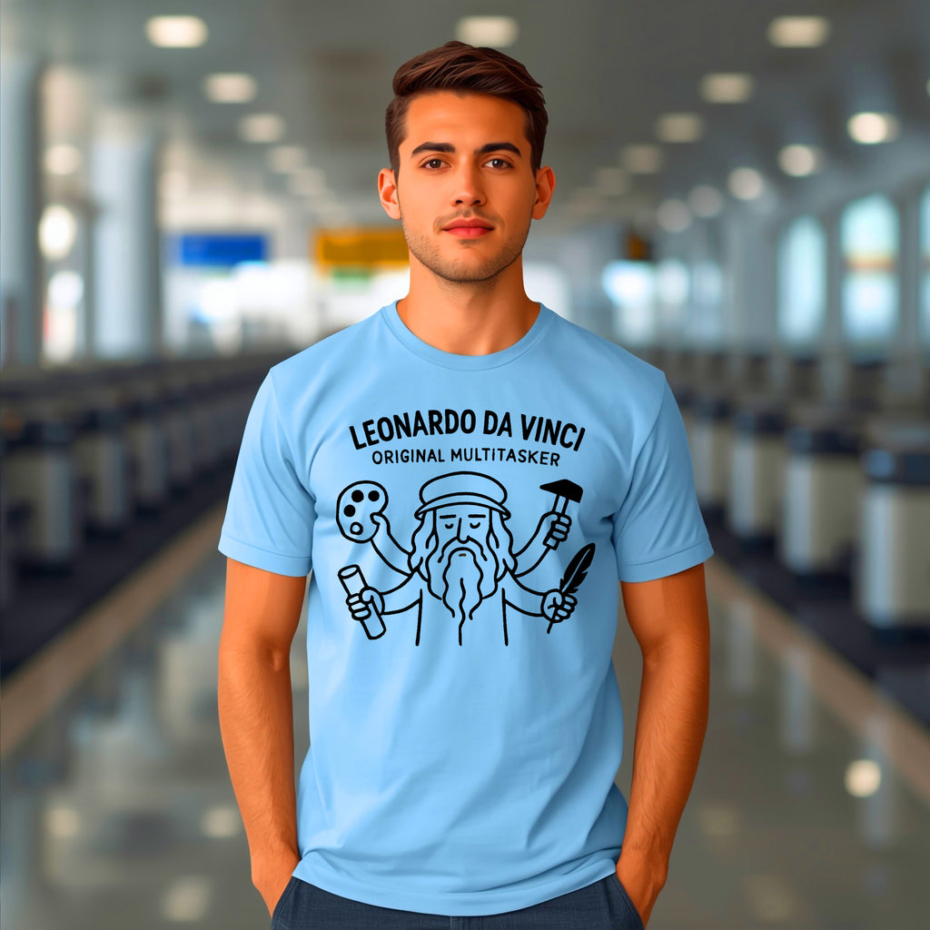 Leonardo Da Vinci T-Shirt: "Original Multitasker" Renaissance Graphic Tee