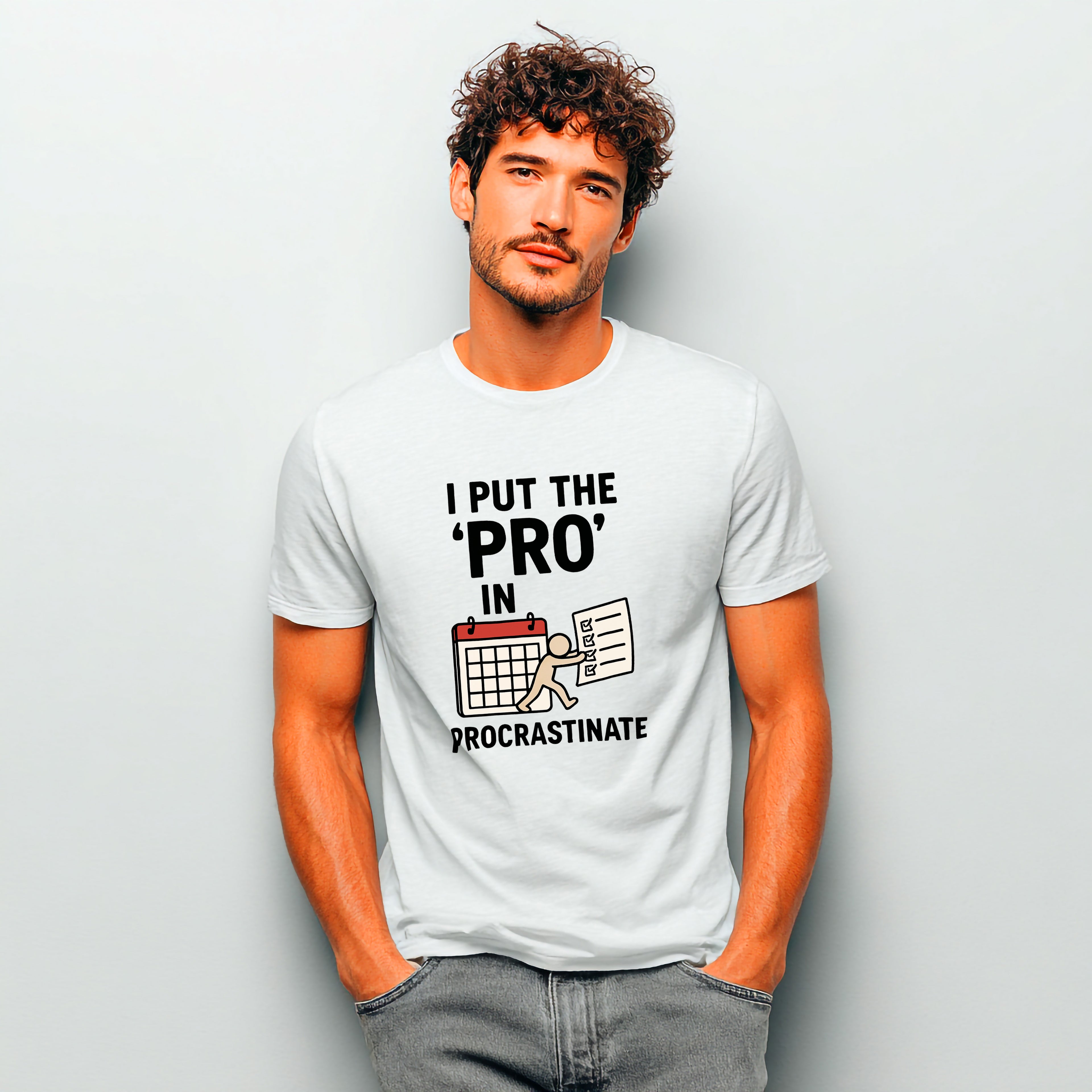 Procrastination T-Shirt: "I Put the 'Pro' in Procrastinate" Funny Graphic Tee
