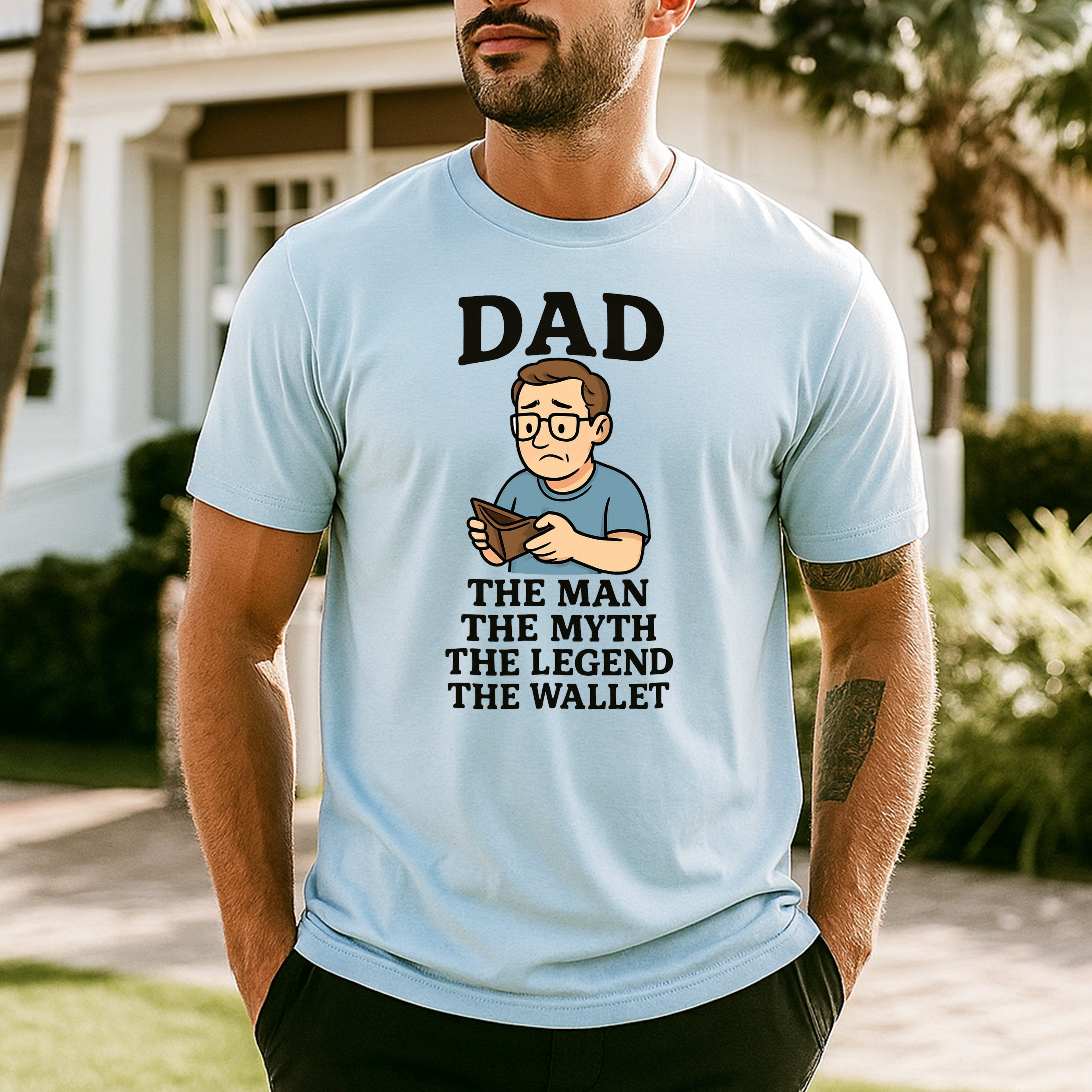 Funny Dad T-Shirt: "The Man, The Myth, The Legend, The Wallet" Graphic Tee