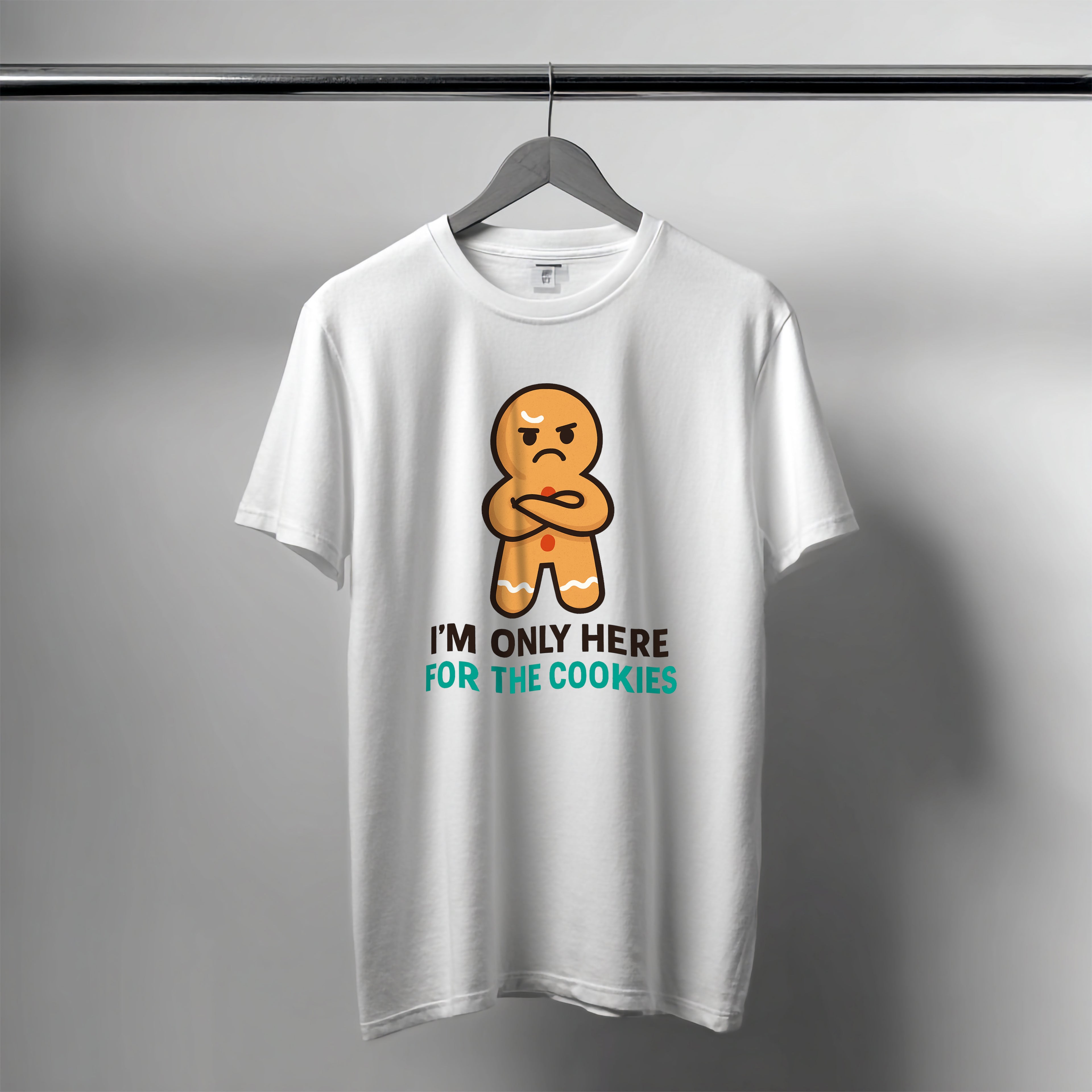 Grumpy Gingerbread Man T-Shirt | Funny Christmas Cookie Lover Gift | Gildan 5000 Heavy Cotton Tee