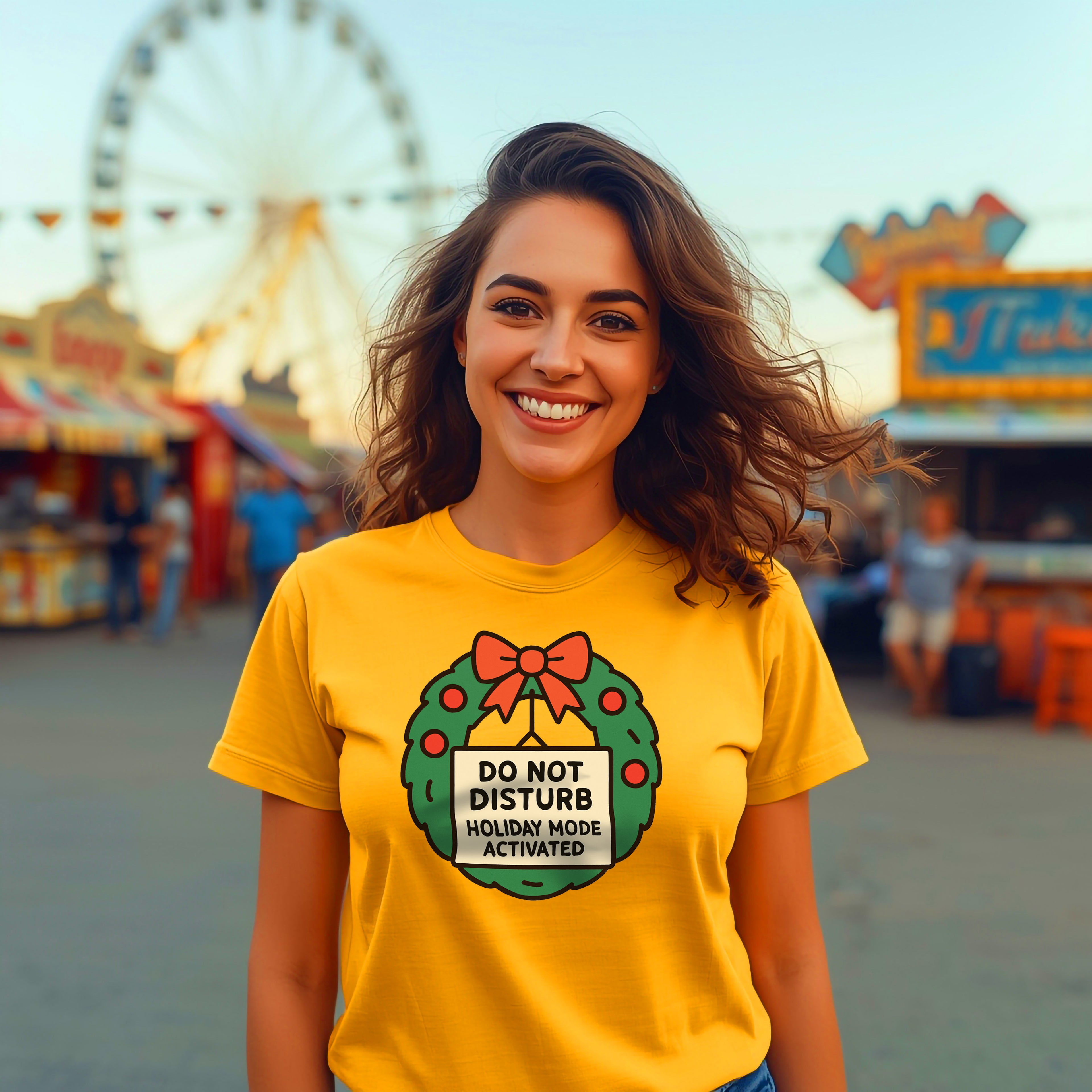 Do Not Disturb T-Shirt | Funny Holiday Mode Activated Graphic Tee | Introvert Christmas Gift | Gildan 5000