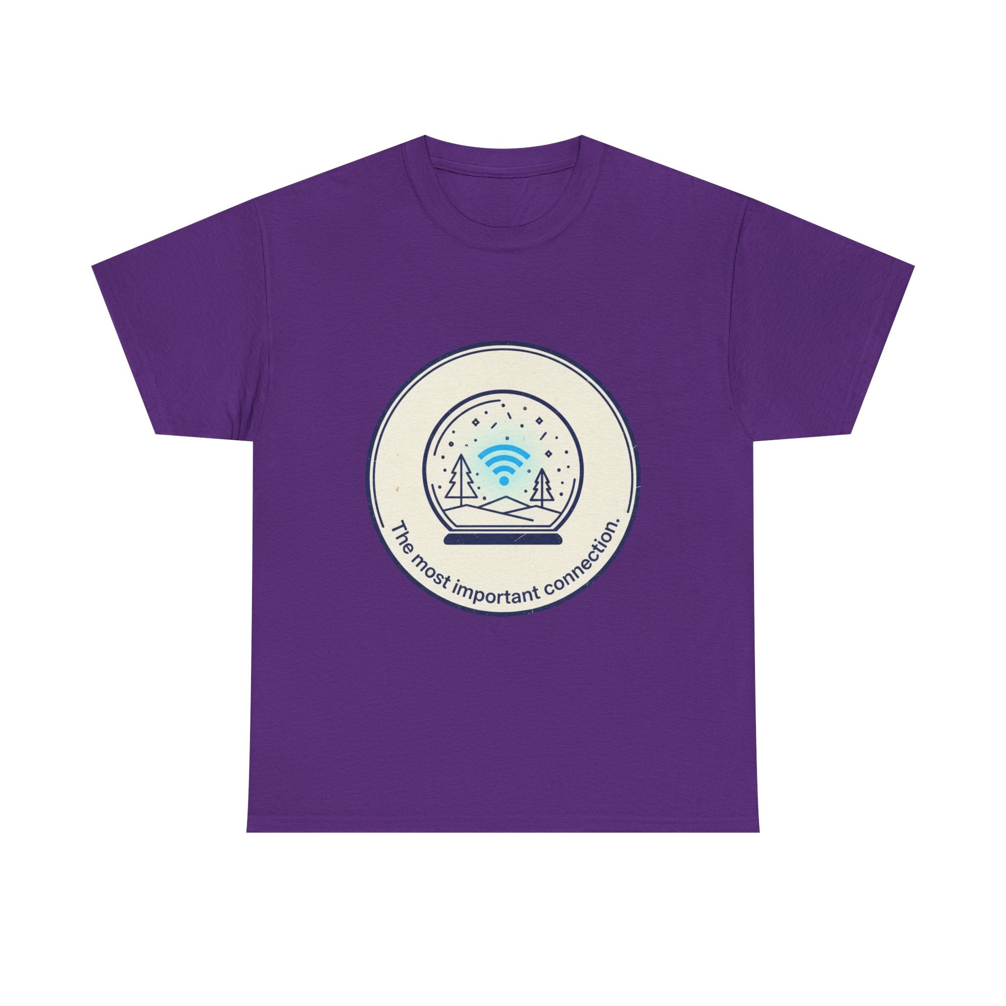 Funny Christmas T-Shirt: "Most Important Connection" WiFi Snow Globe Graphic Tee