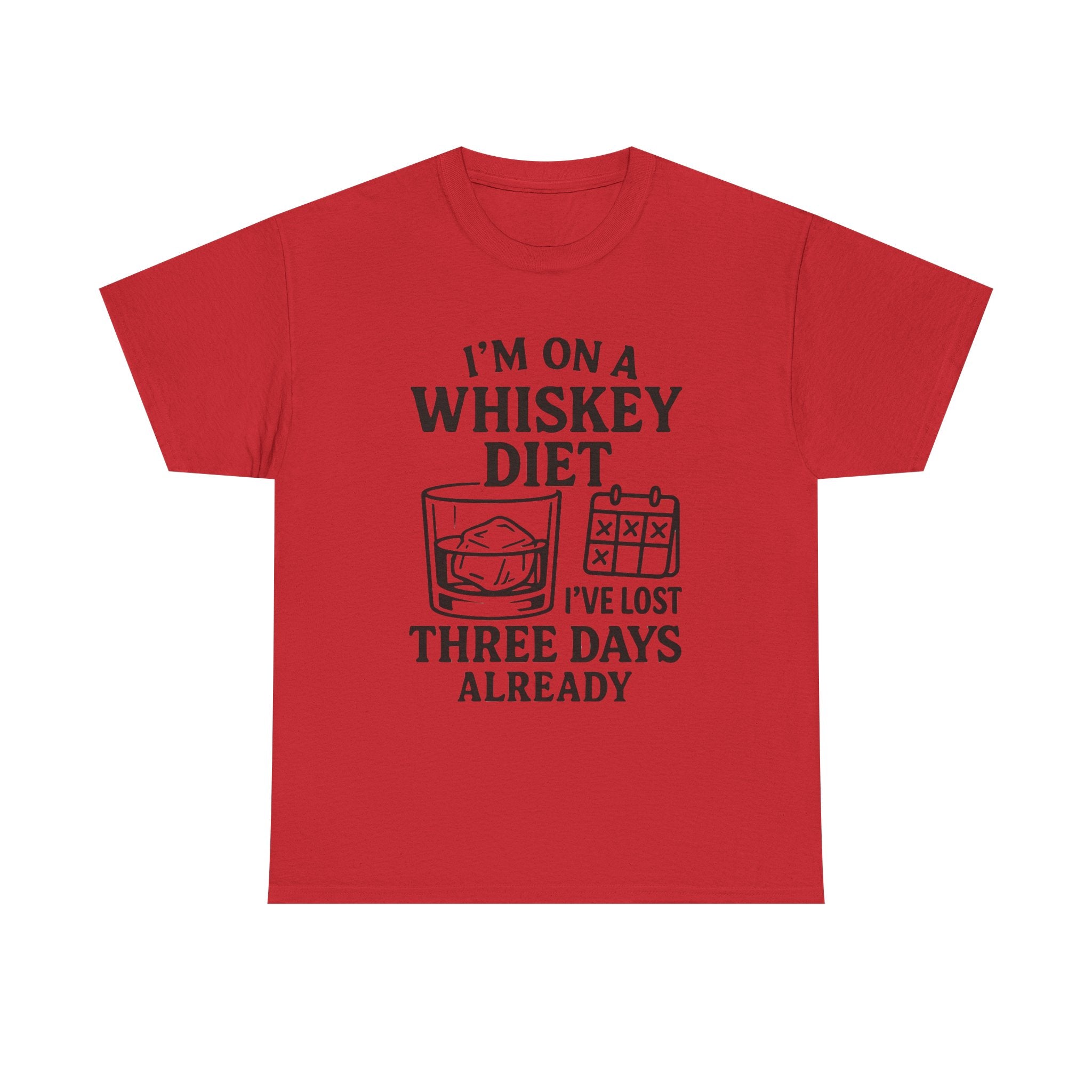 “I’m On a Whiskey Diet – I’ve Lost Three Days Already” Funny Drinking T-Shirt – Hilarious Whiskey Lover Tee for Men & Women
