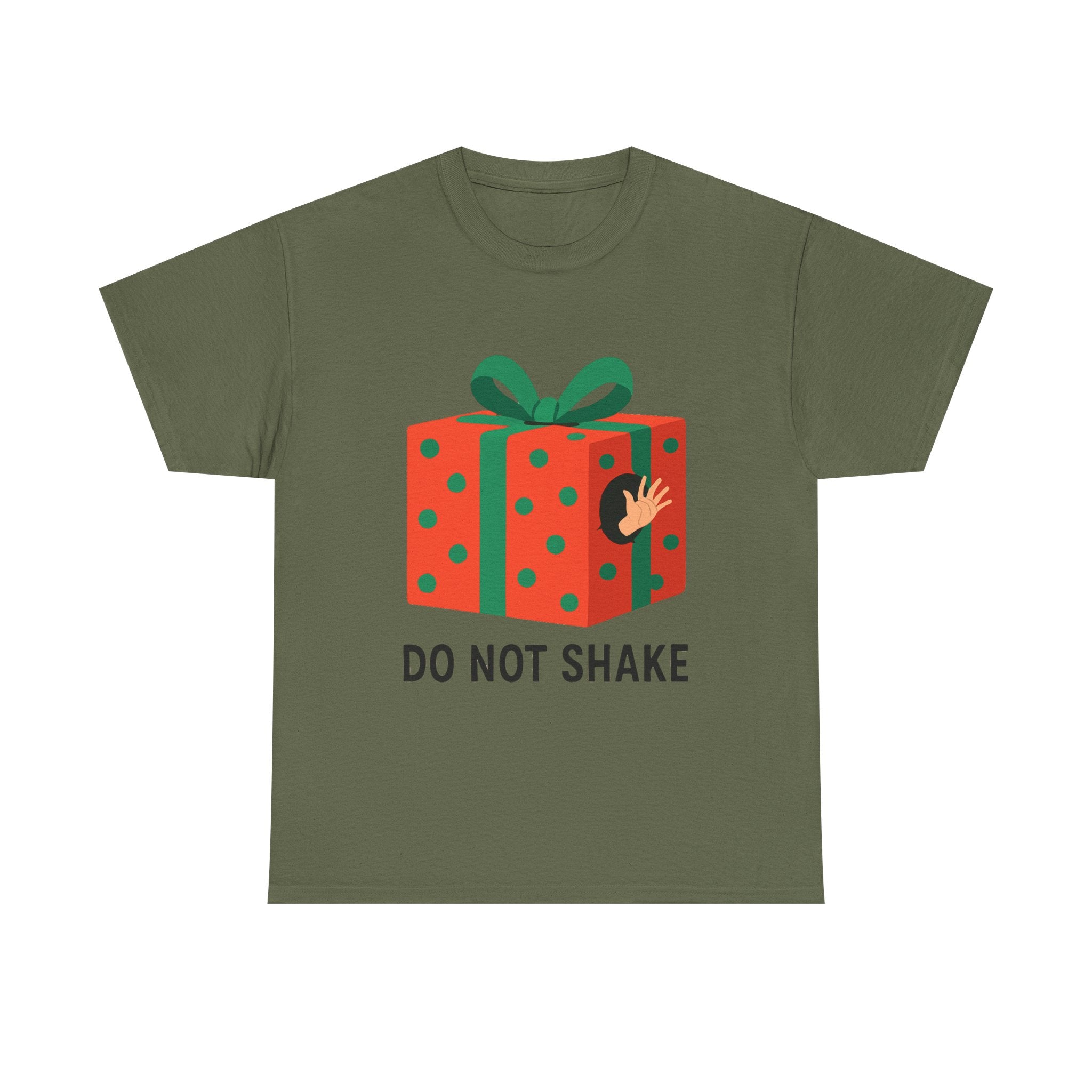 Funny Christmas Gift T-Shirt – “Do Not Shake” Holiday Humor Tee