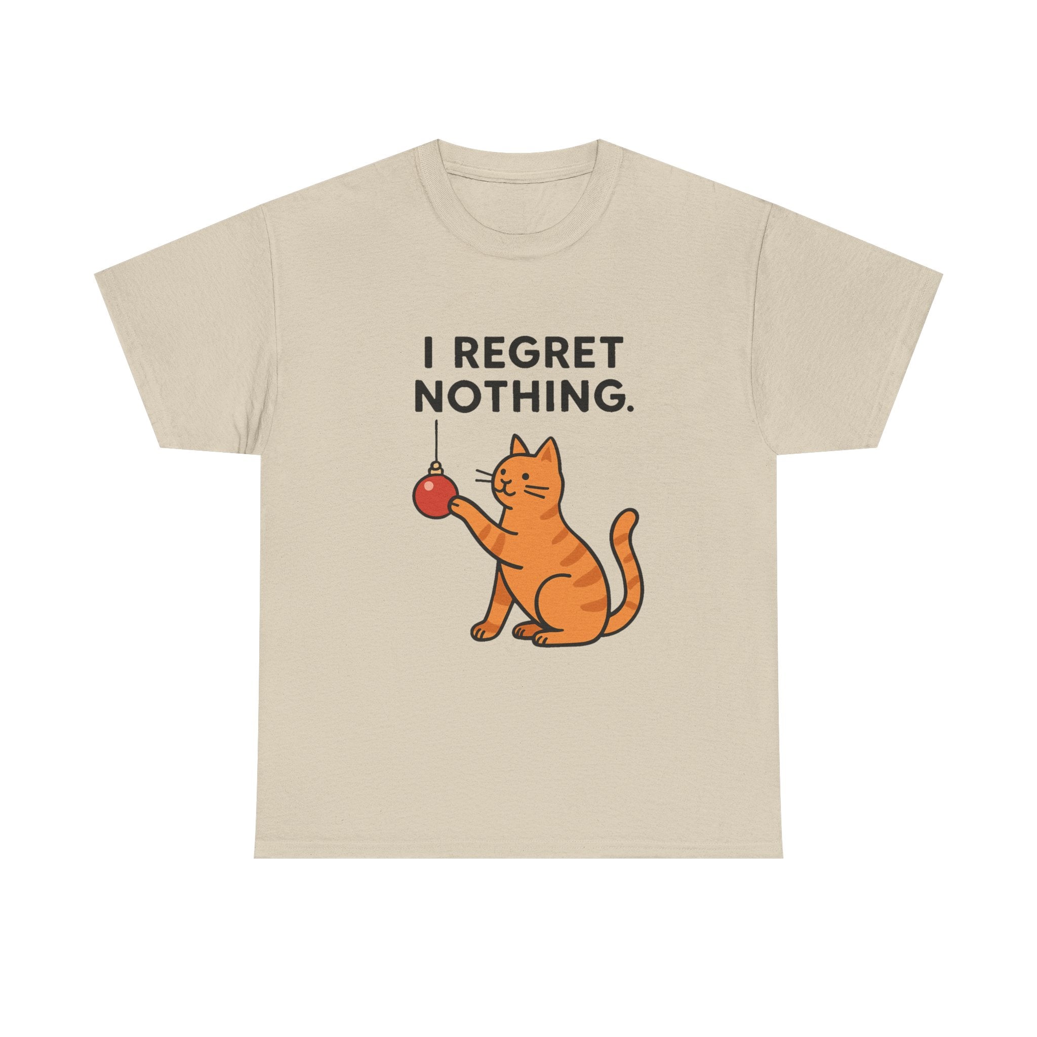 I Regret Nothing Cat T-Shirt | Funny Christmas Cat Lover Gift | Holiday Graphic Tee | Gildan 5000