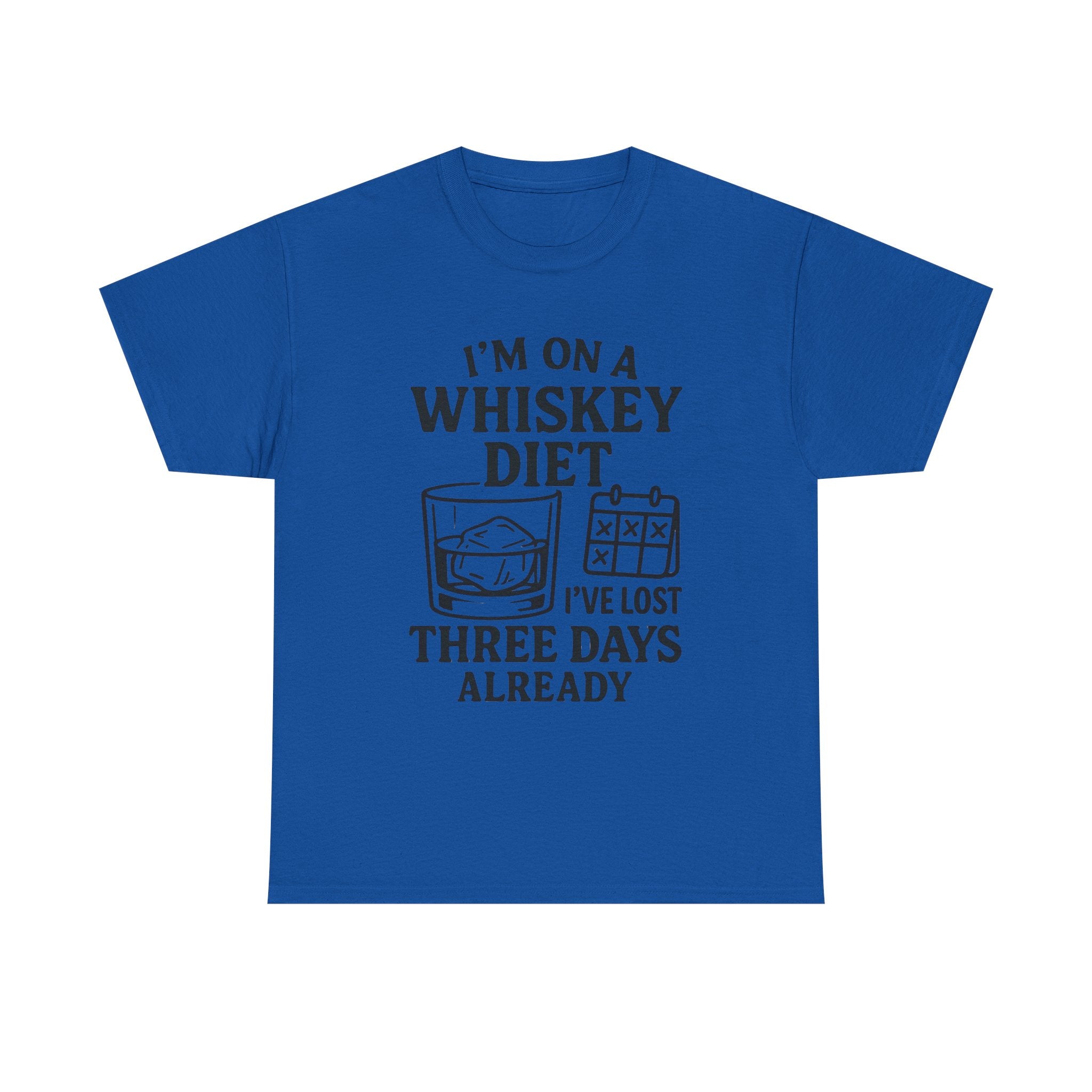 “I’m On a Whiskey Diet – I’ve Lost Three Days Already” Funny Drinking T-Shirt – Hilarious Whiskey Lover Tee for Men & Women
