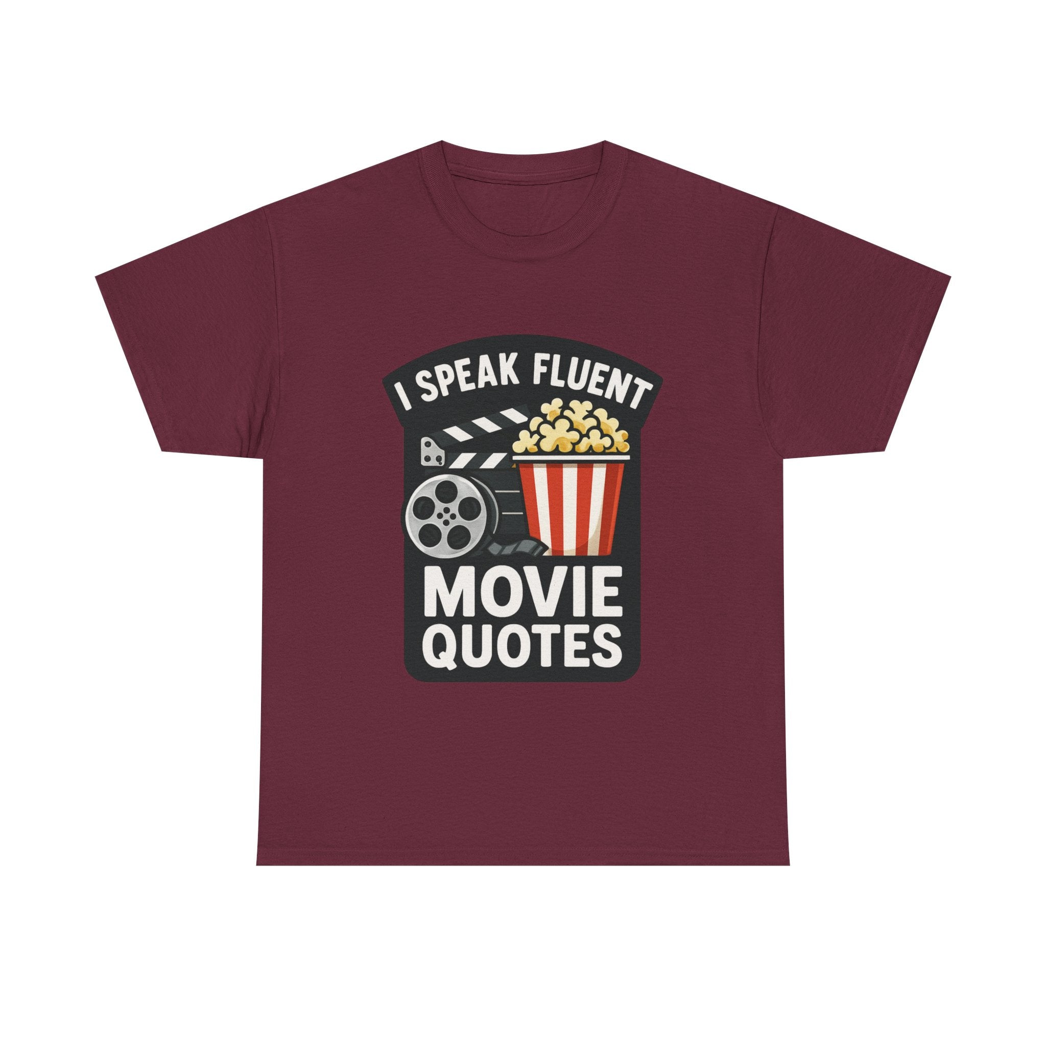 Movie Buff T-Shirt: "I Speak Fluent Movie Quotes" Graphic Tee