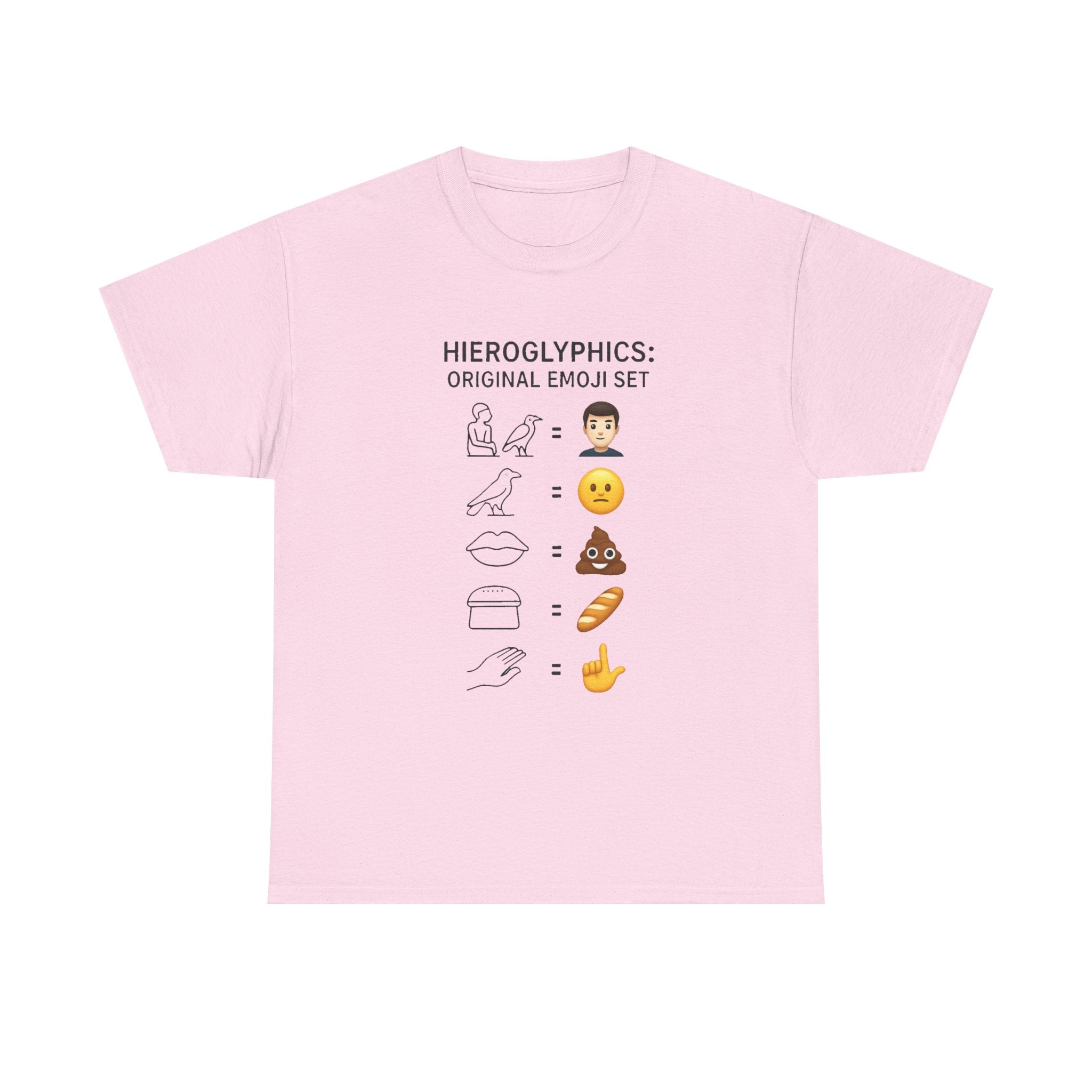 History Humor T-Shirt: "Hieroglyphics: Original Emoji Set" Graphic Tee