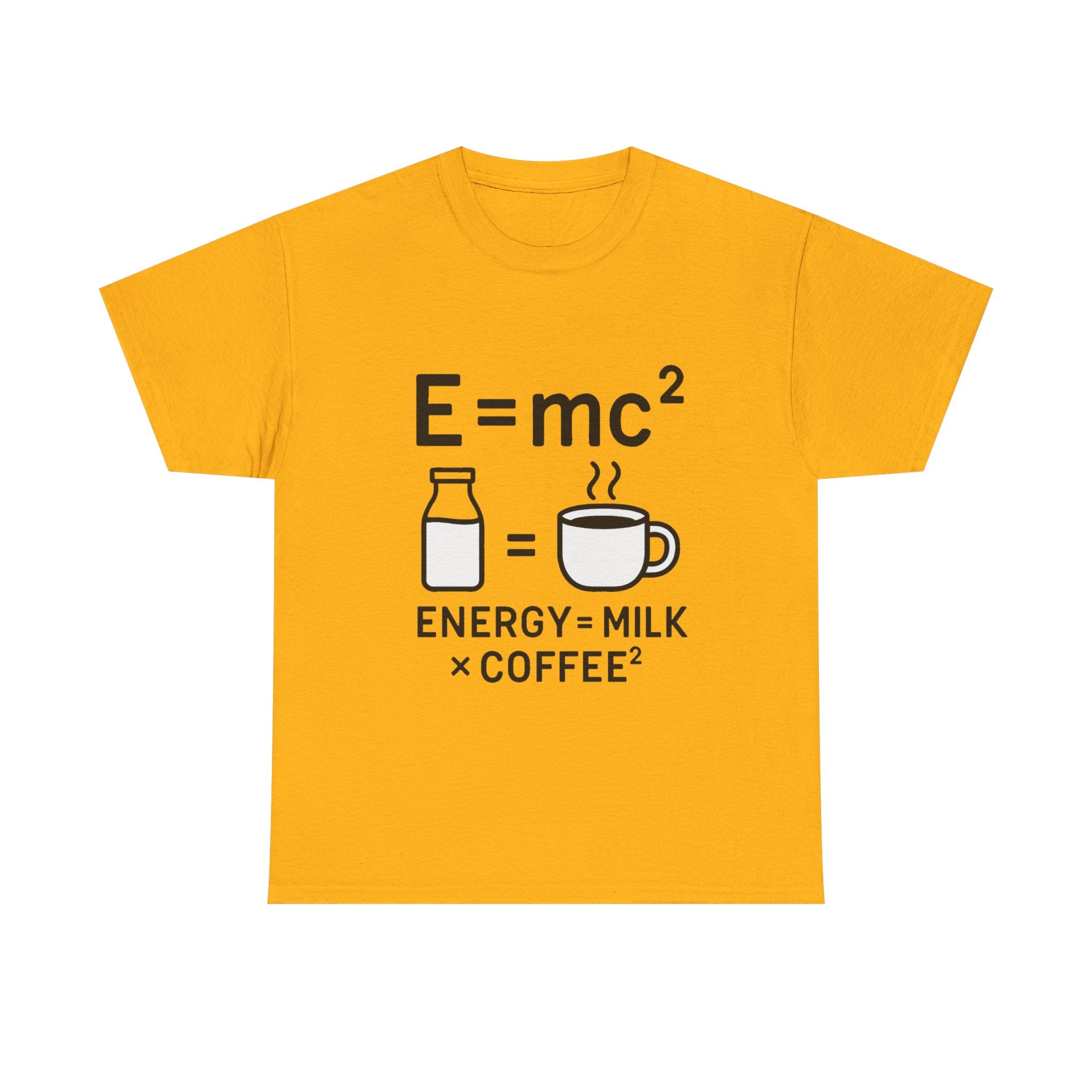 Coffee Science T-Shirt: "Energy = Milk x Coffee²" Funny Graphic Tee