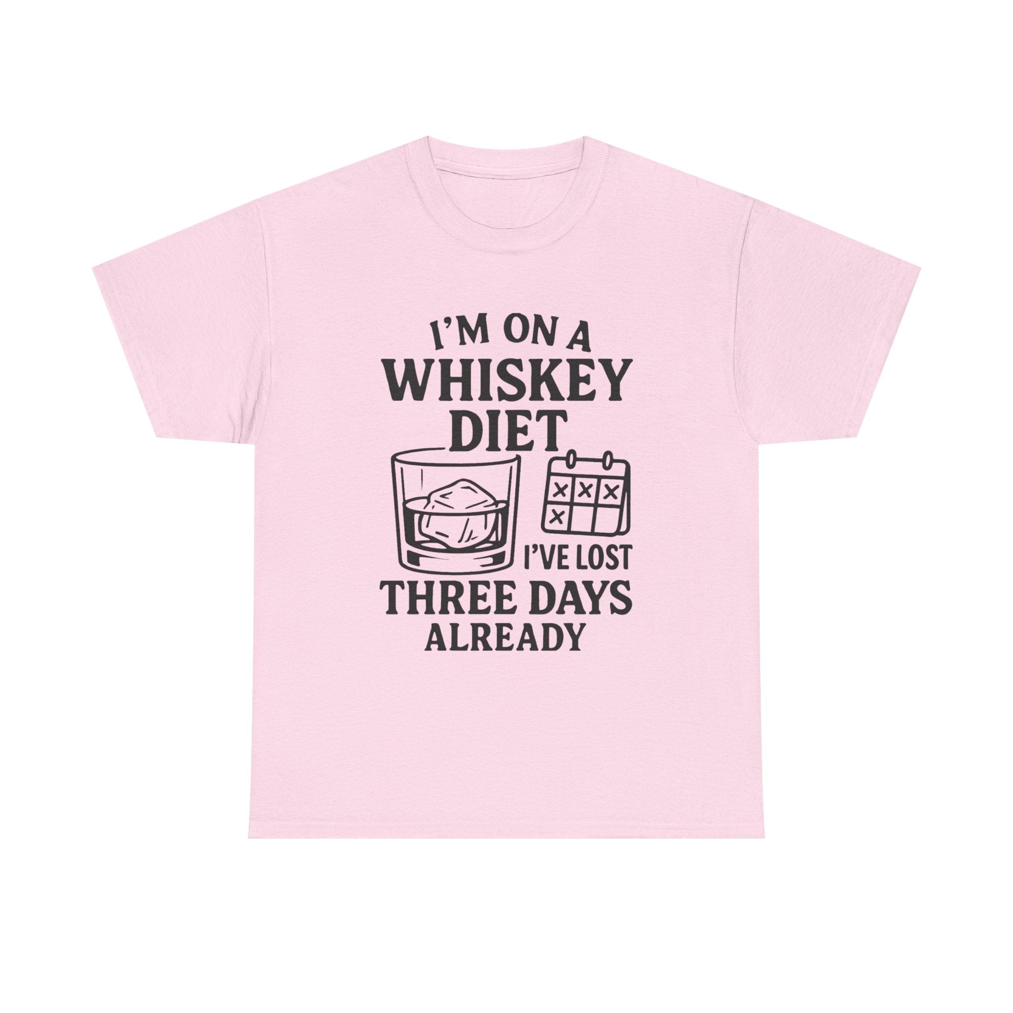 “I’m On a Whiskey Diet – I’ve Lost Three Days Already” Funny Drinking T-Shirt – Hilarious Whiskey Lover Tee for Men & Women