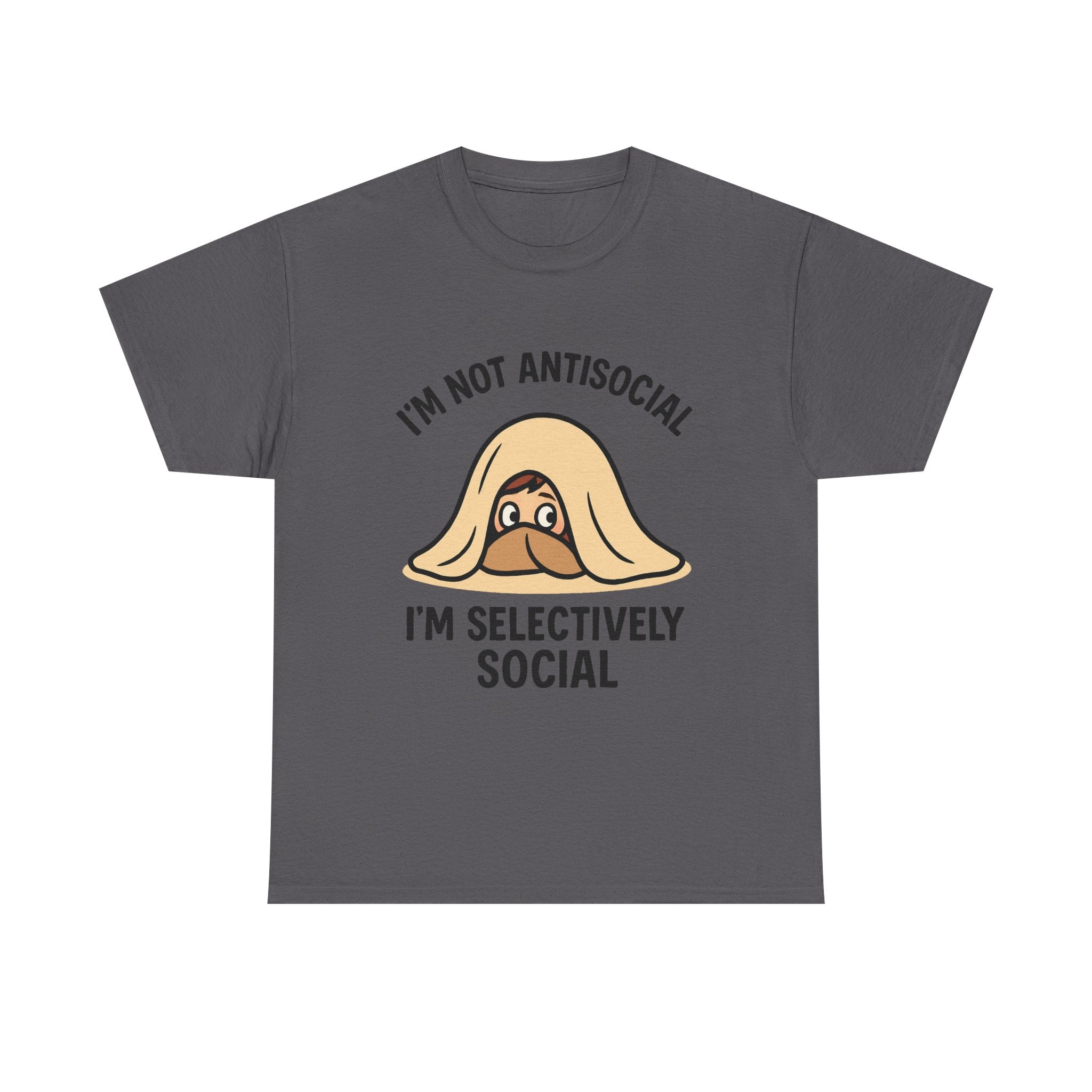 Introvert T-Shirt: "I'm Not Antisocial, I'm Selectively Social" Funny Graphic Tee