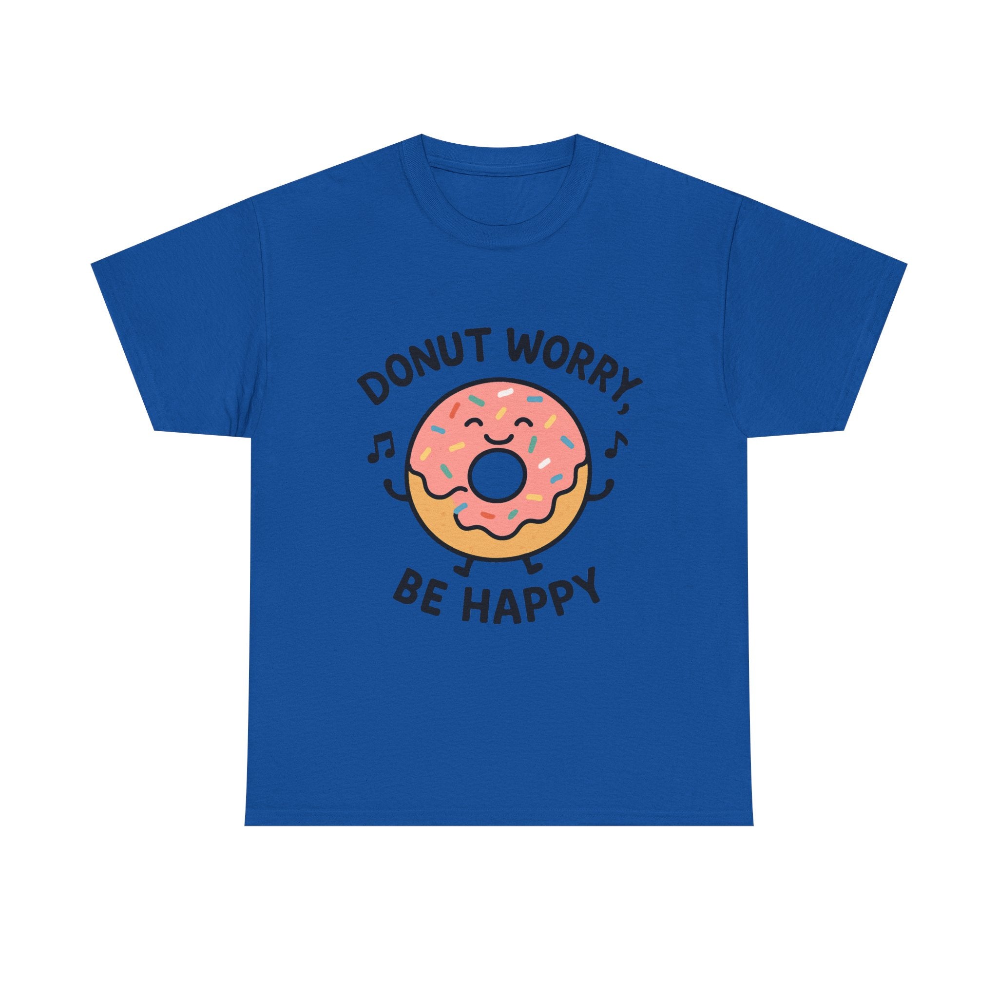 Donut T-Shirt: "Donut Worry, Be Happy" Funny Food Pun Graphic Tee