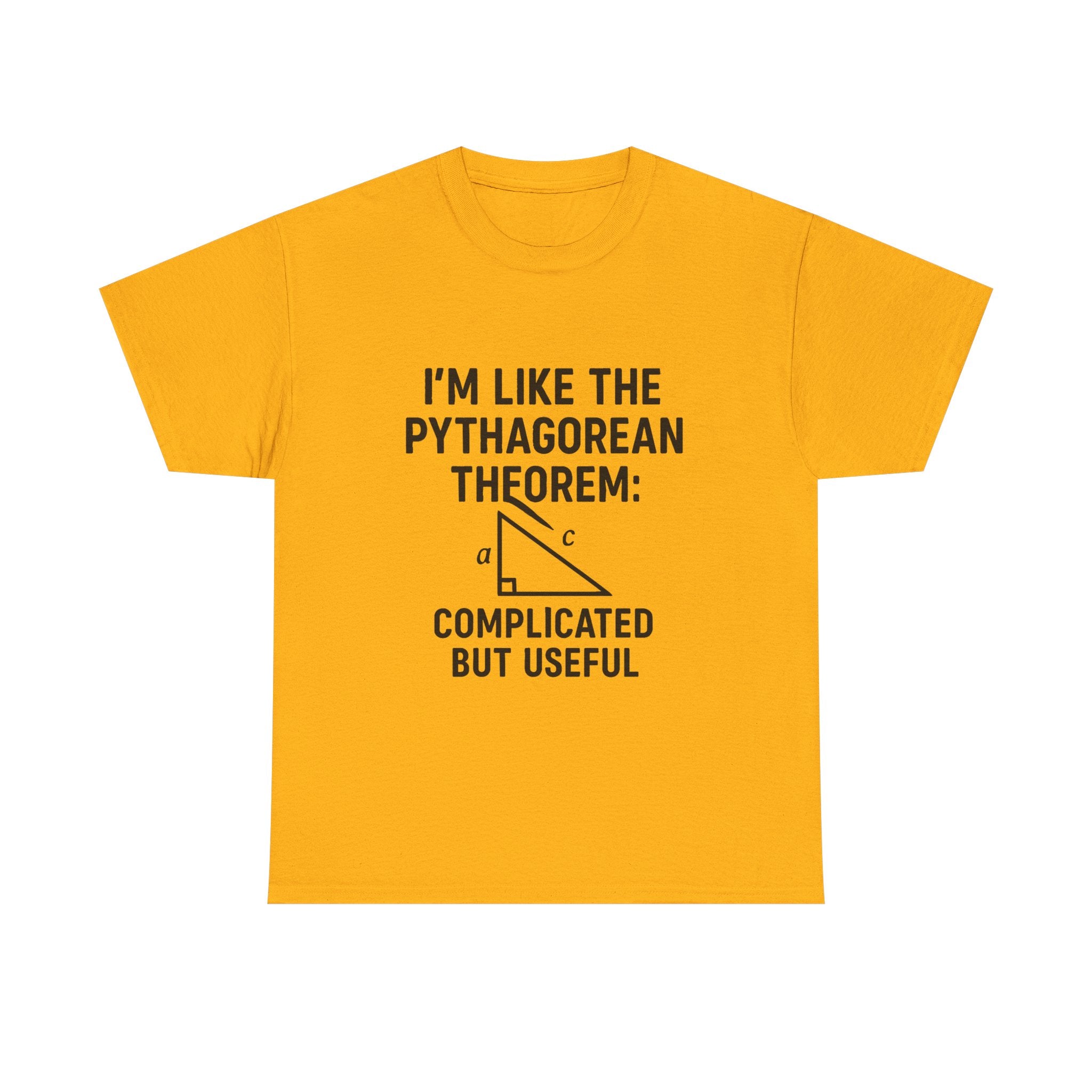 Math Humor T-Shirt: "Pythagorean Theorem" Complicated But Useful Graphic Tee
