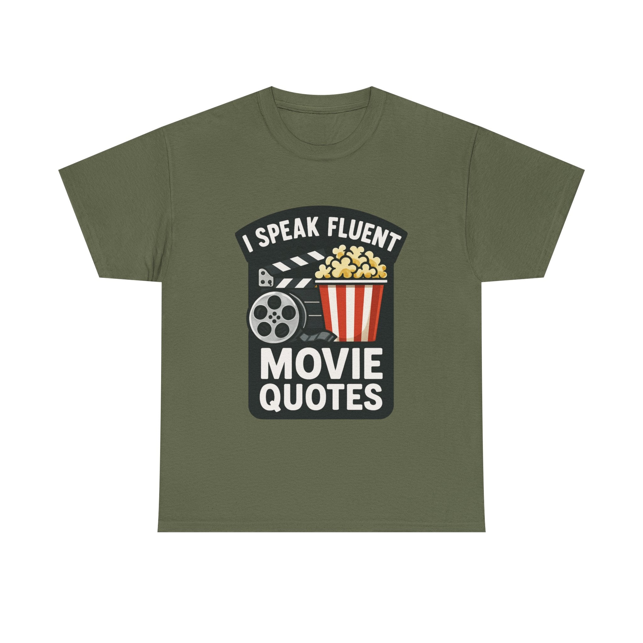 Movie Buff T-Shirt: "I Speak Fluent Movie Quotes" Graphic Tee