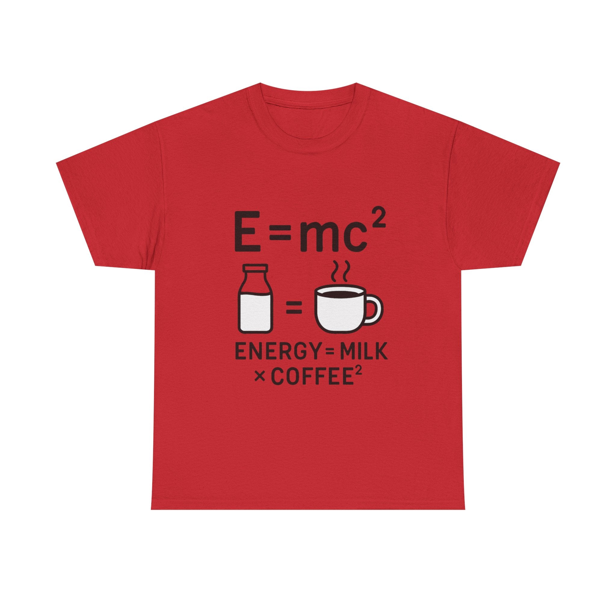 Coffee Science T-Shirt: "Energy = Milk x Coffee²" Funny Graphic Tee