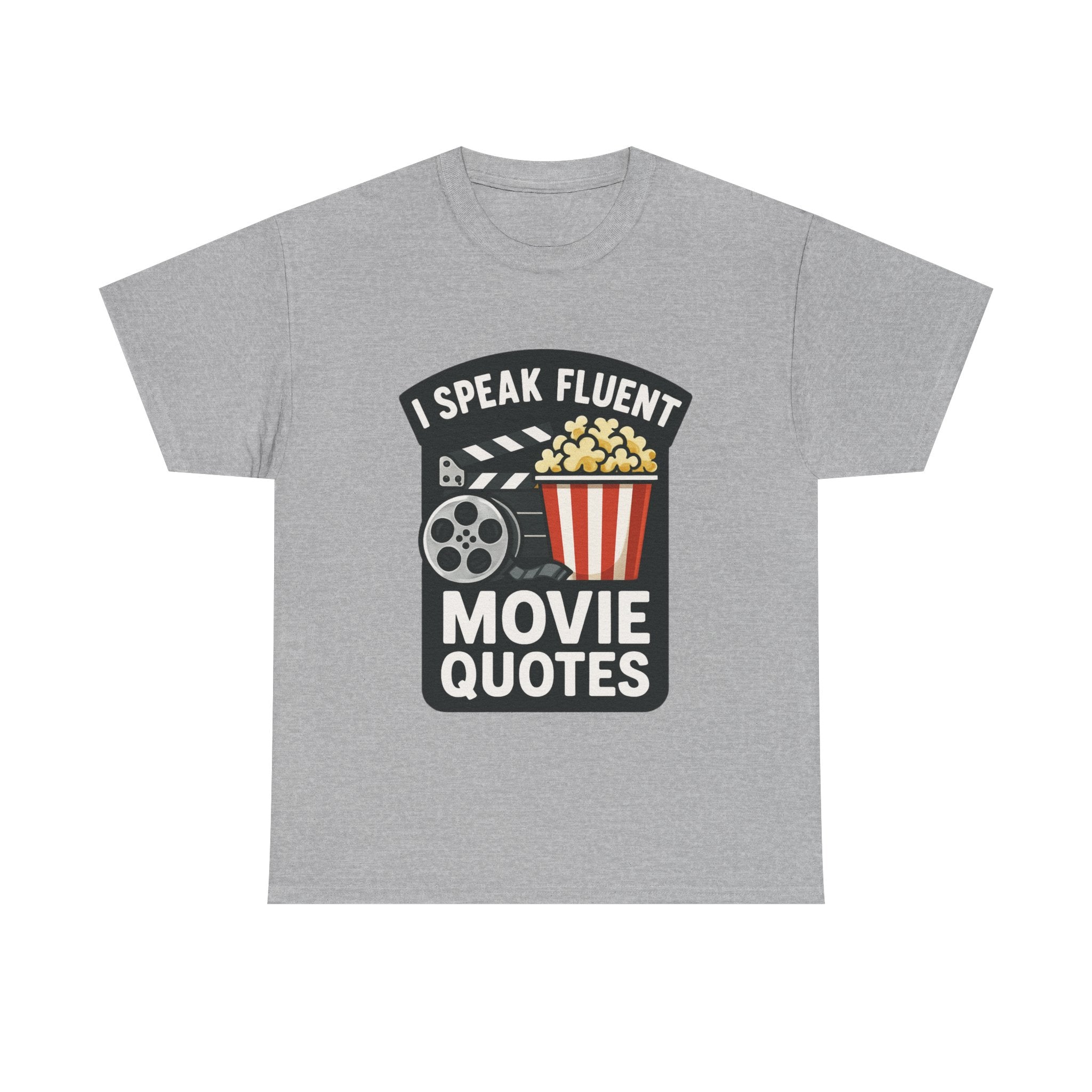 Movie Buff T-Shirt: "I Speak Fluent Movie Quotes" Graphic Tee
