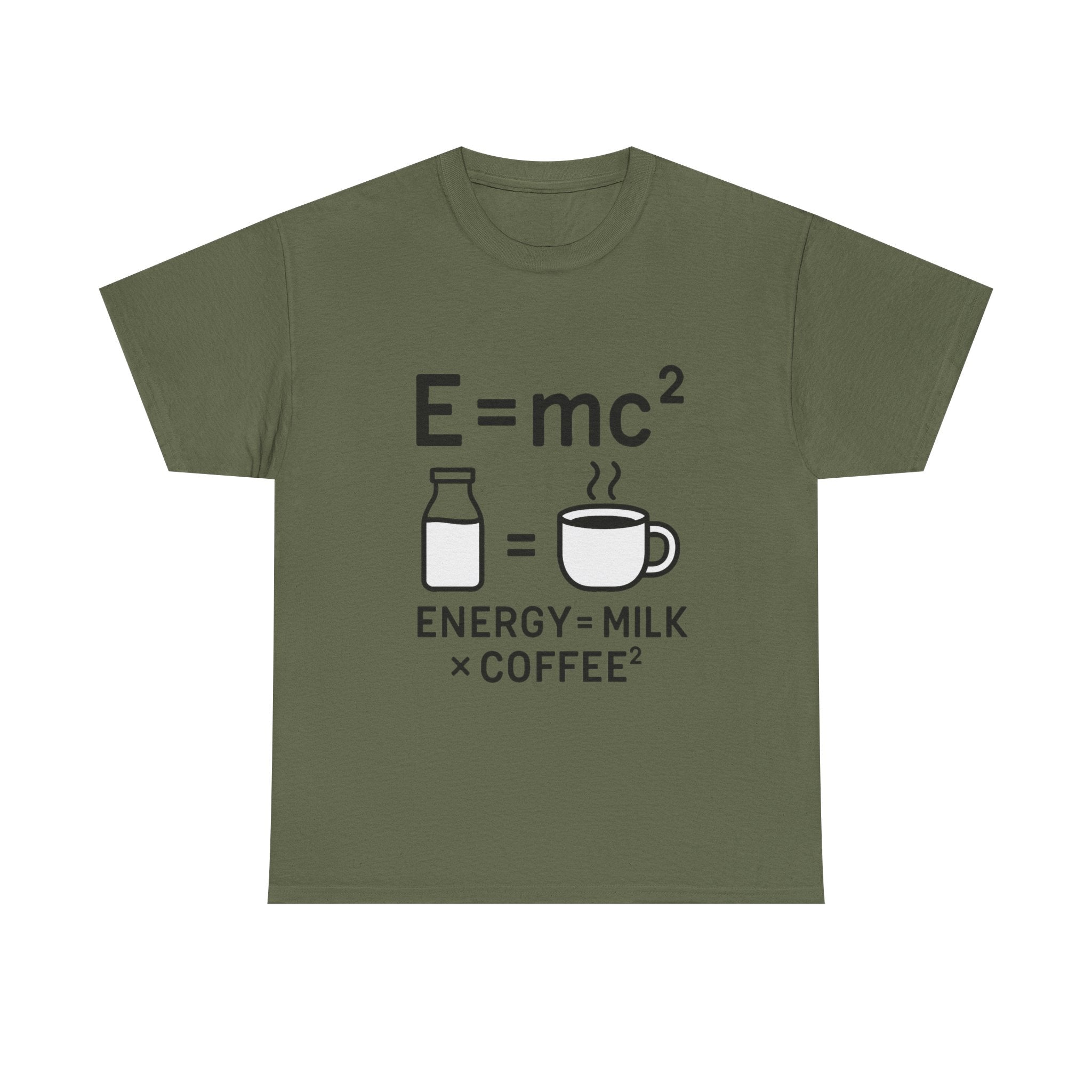 Coffee Science T-Shirt: "Energy = Milk x Coffee²" Funny Graphic Tee