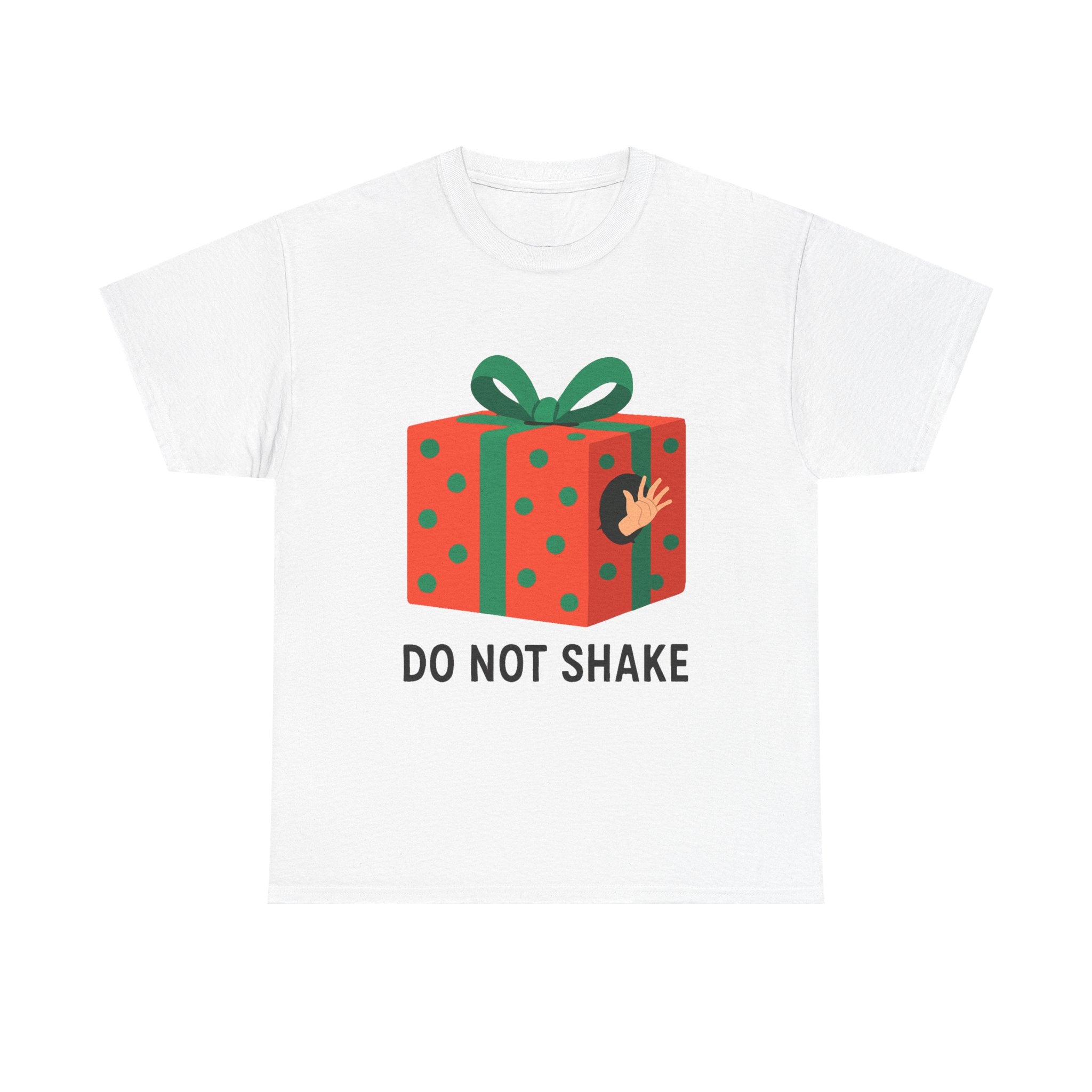 Funny Christmas Gift T-Shirt – “Do Not Shake” Holiday Humor Tee