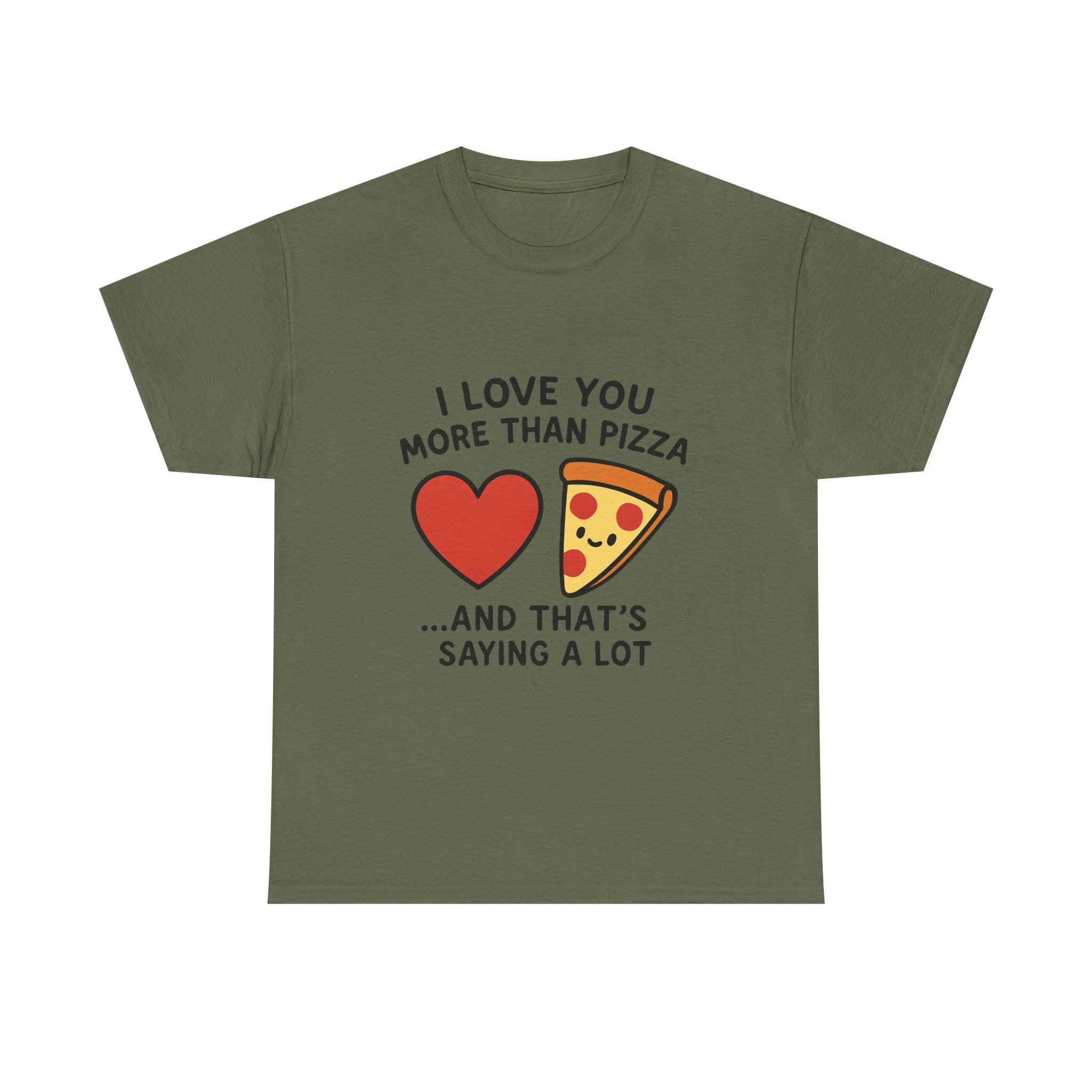 Funny Love T-Shirt: "I Love You More Than Pizza" Valentine's Day Gift Tee