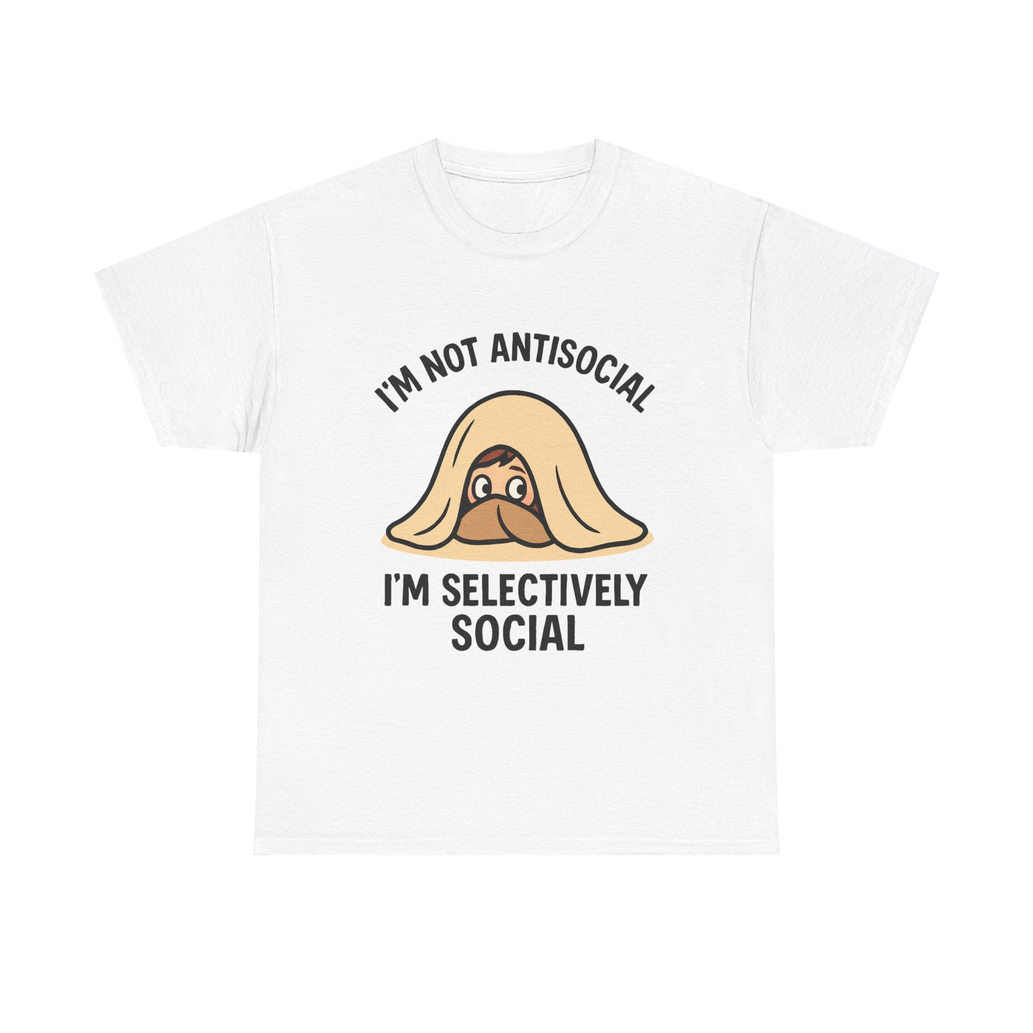 Introvert T-Shirt: "I'm Not Antisocial, I'm Selectively Social" Funny Graphic Tee