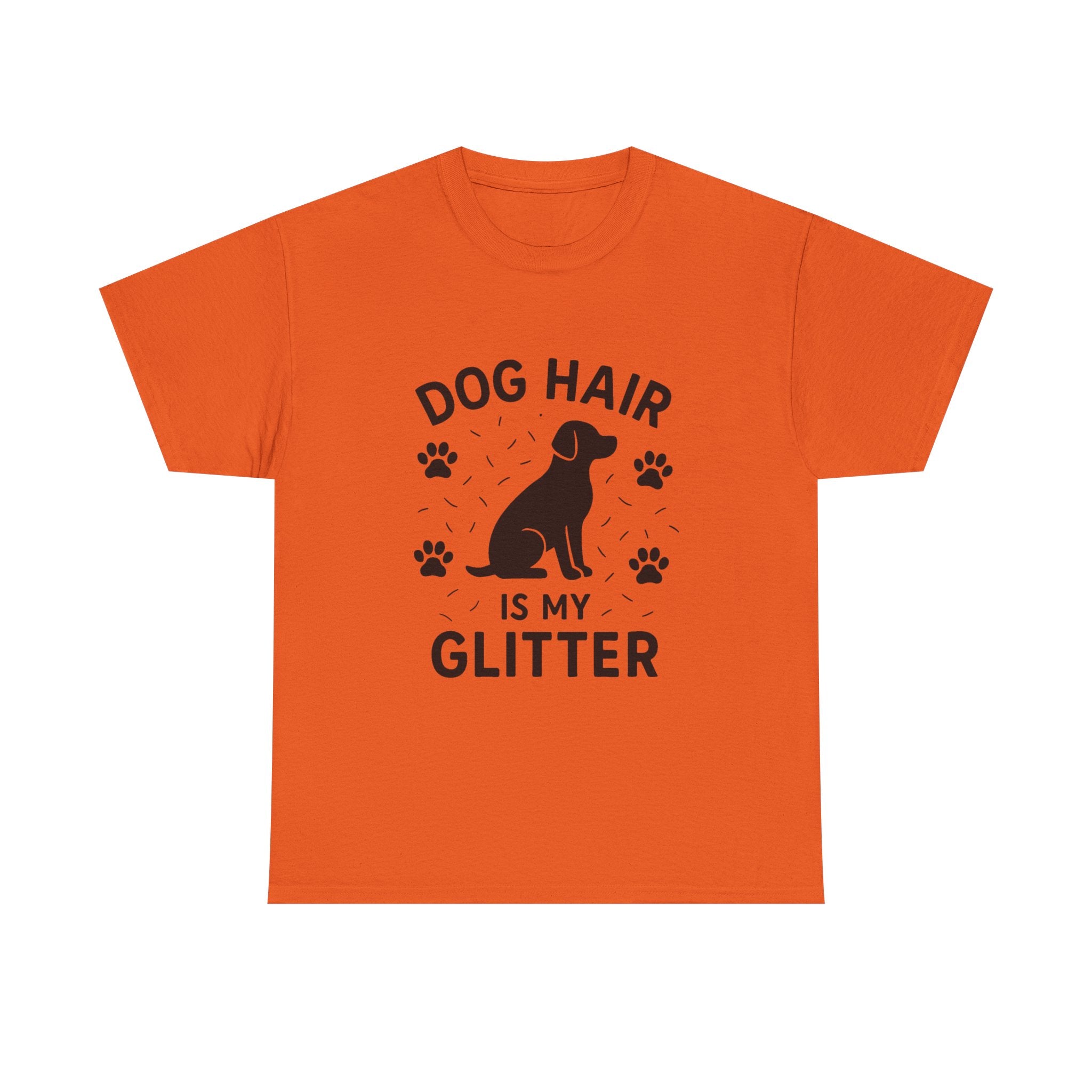 Dog Mom T-Shirt: "Dog Hair is My Glitter" Funny Graphic Tee
