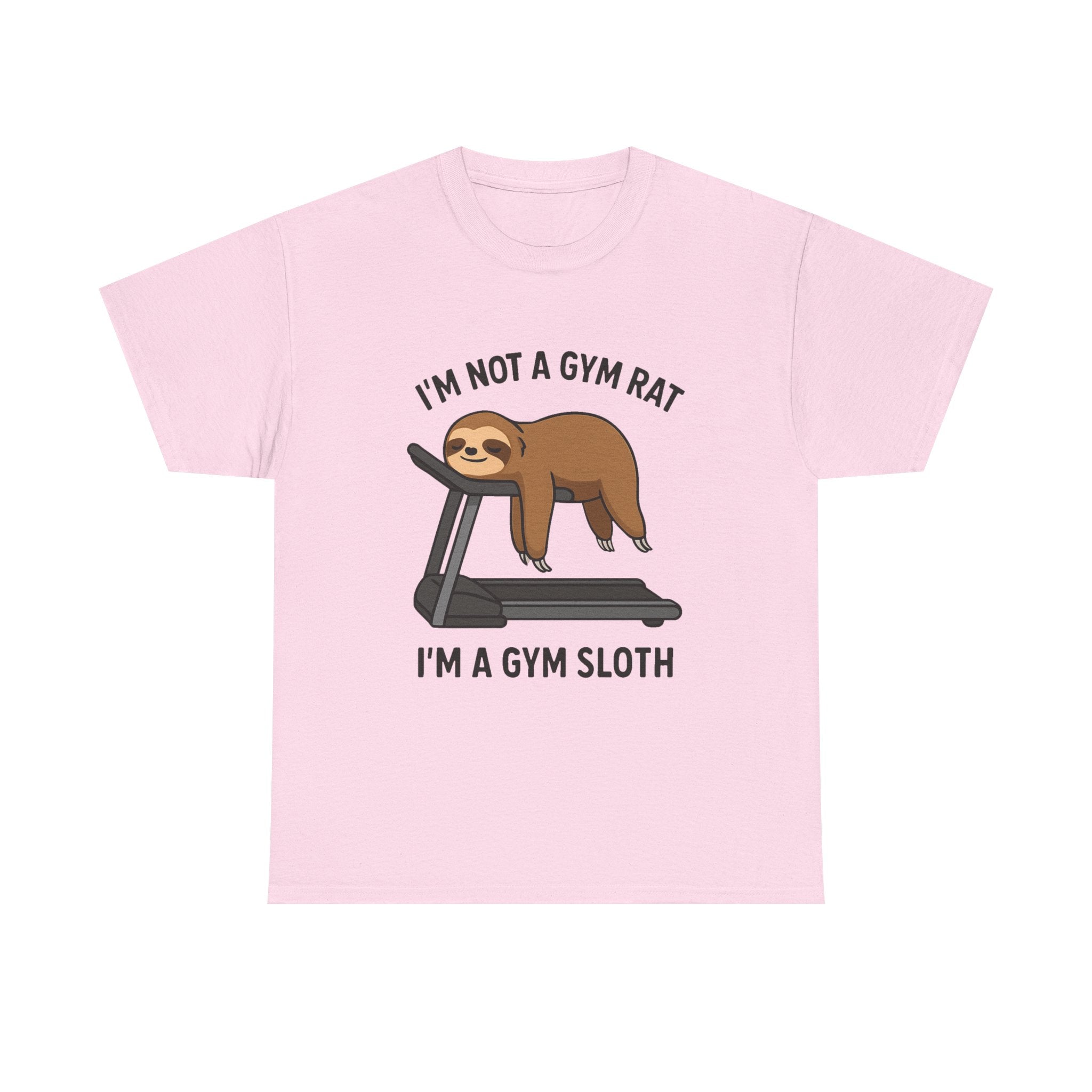 “I’m Not a Gym Rat, I’m a Gym Sloth” Funny Sloth Workout T-Shirt – Lazy Fitness Humor Tee for Men & Women