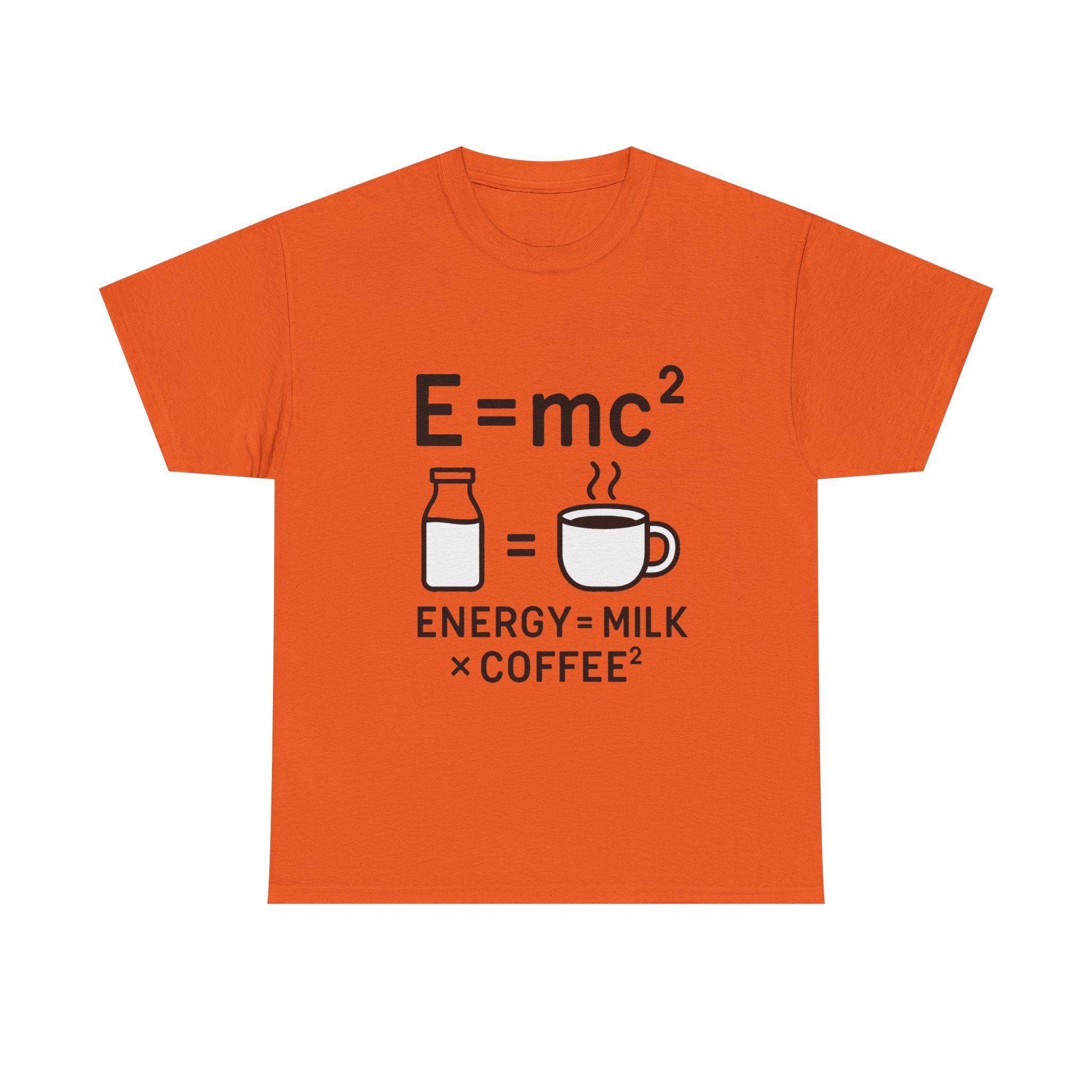 Coffee Science T-Shirt: "Energy = Milk x Coffee²" Funny Graphic Tee