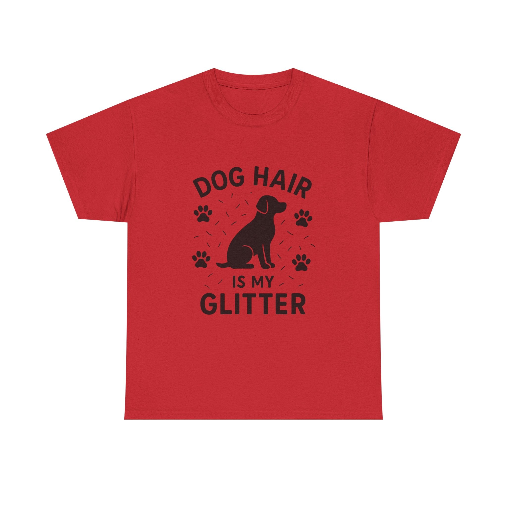 Dog Mom T-Shirt: "Dog Hair is My Glitter" Funny Graphic Tee