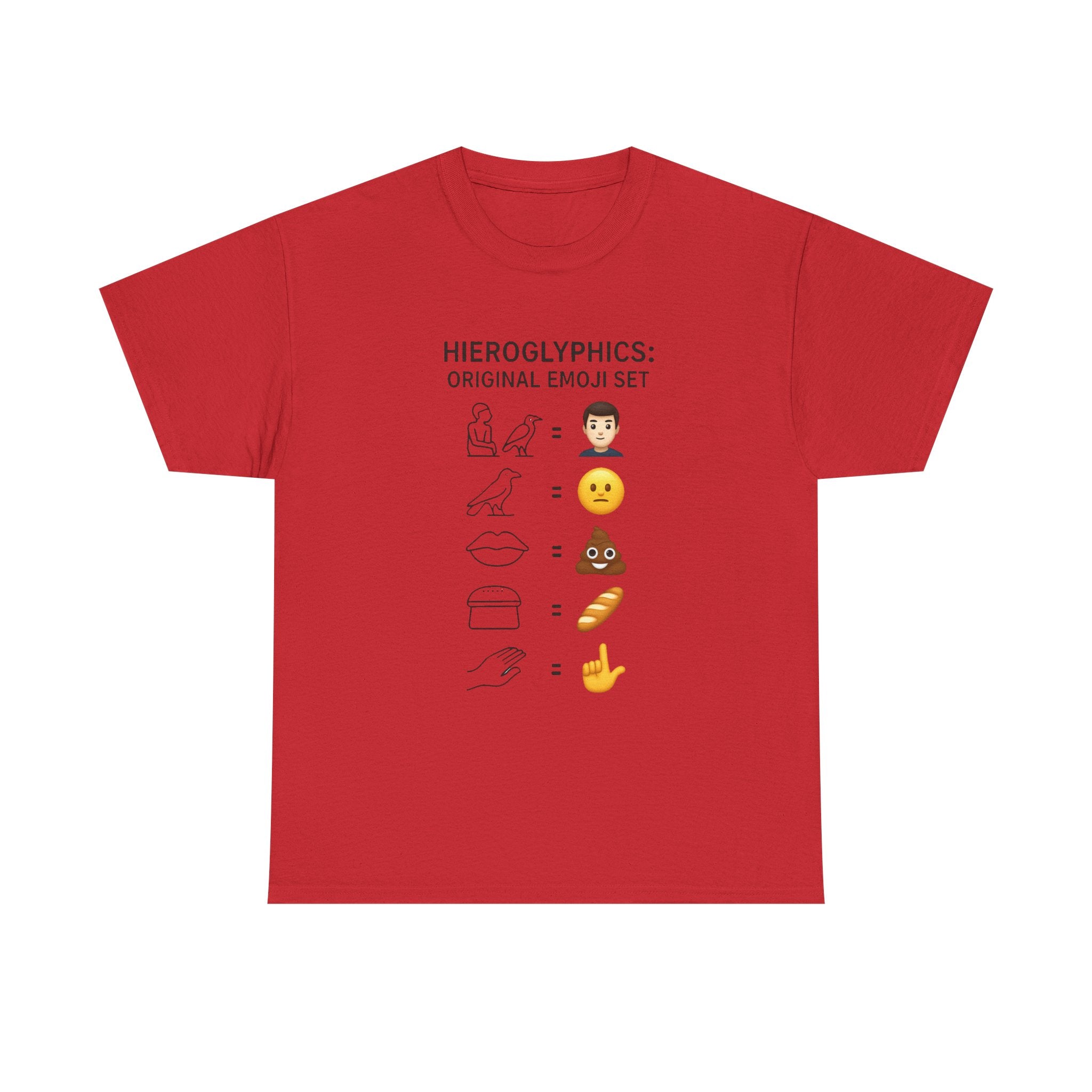 History Humor T-Shirt: "Hieroglyphics: Original Emoji Set" Graphic Tee