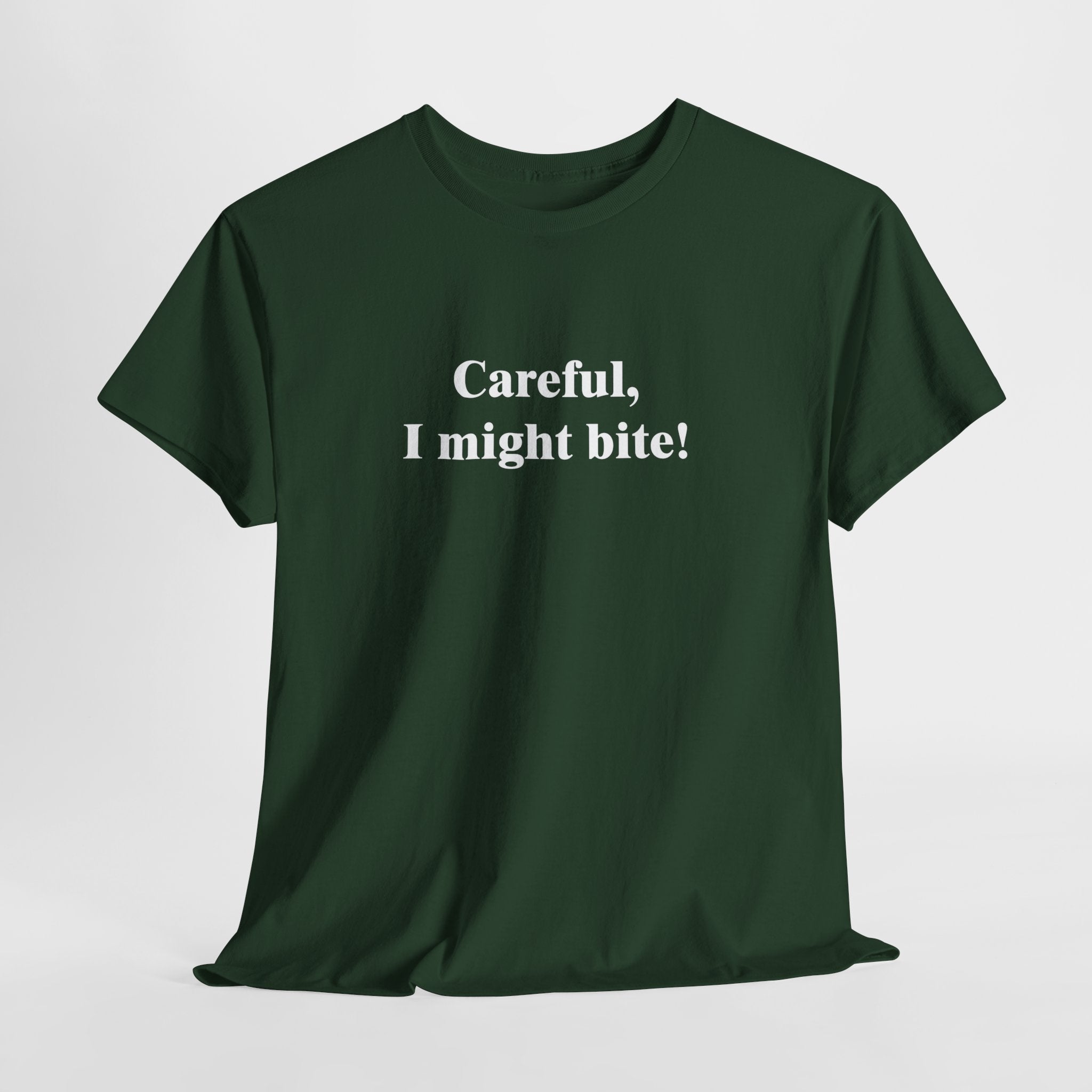 Funny Attitude T-Shirt – “Careful, I Might Bite” Bold Sassy Statement Tee