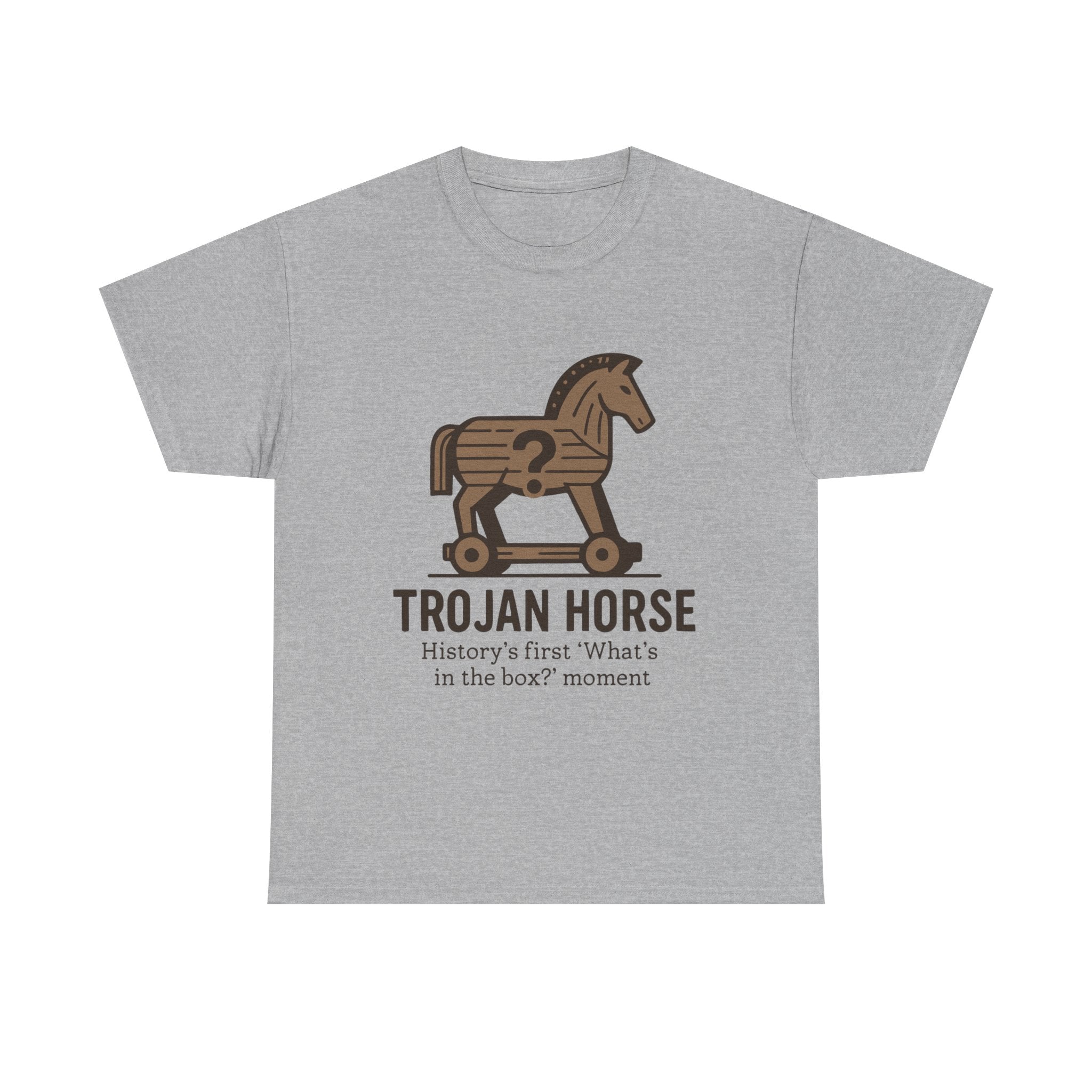 Trojan Horse T-Shirt: History's First "What's in the Box?" Funny Tee