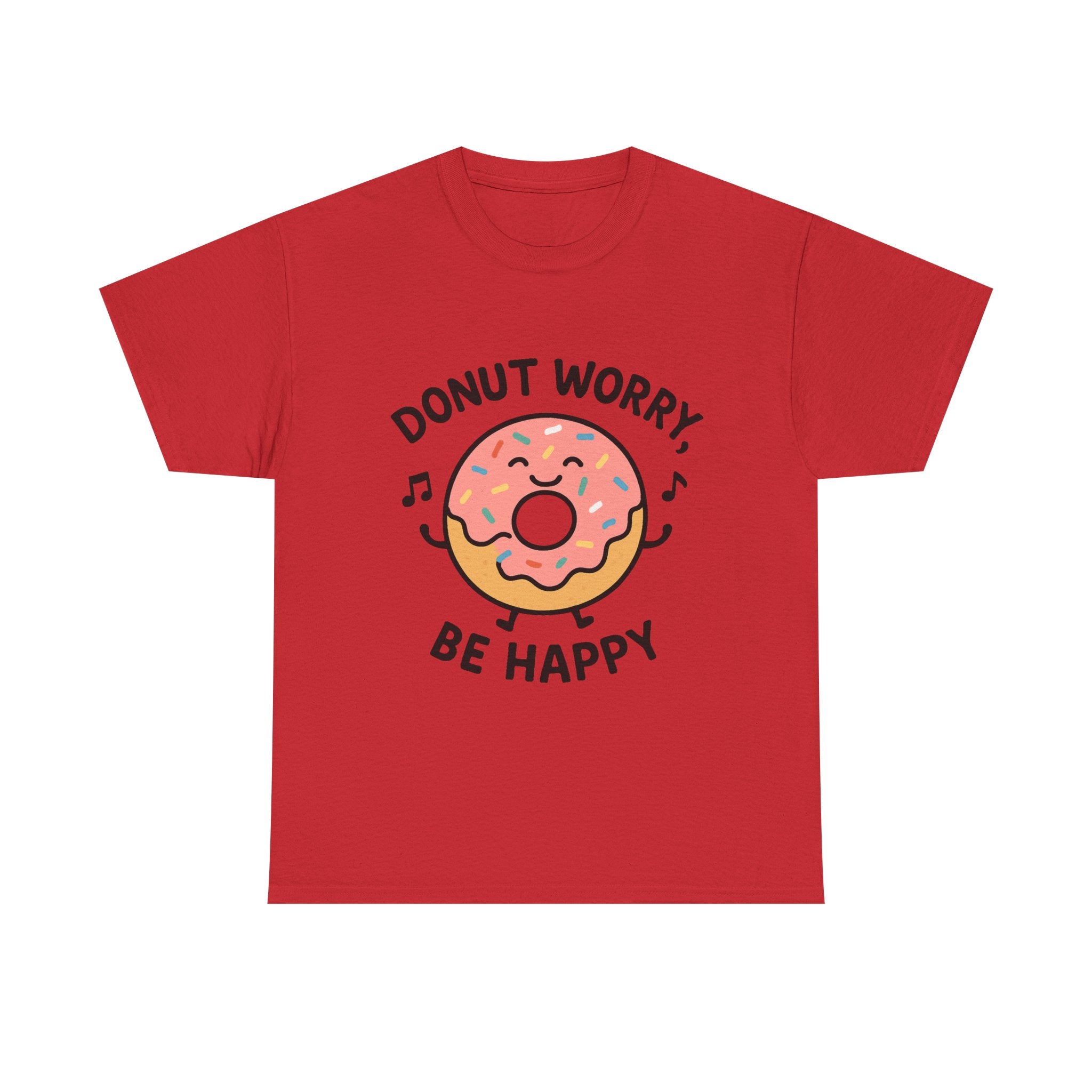 Donut T-Shirt: "Donut Worry, Be Happy" Funny Food Pun Graphic Tee