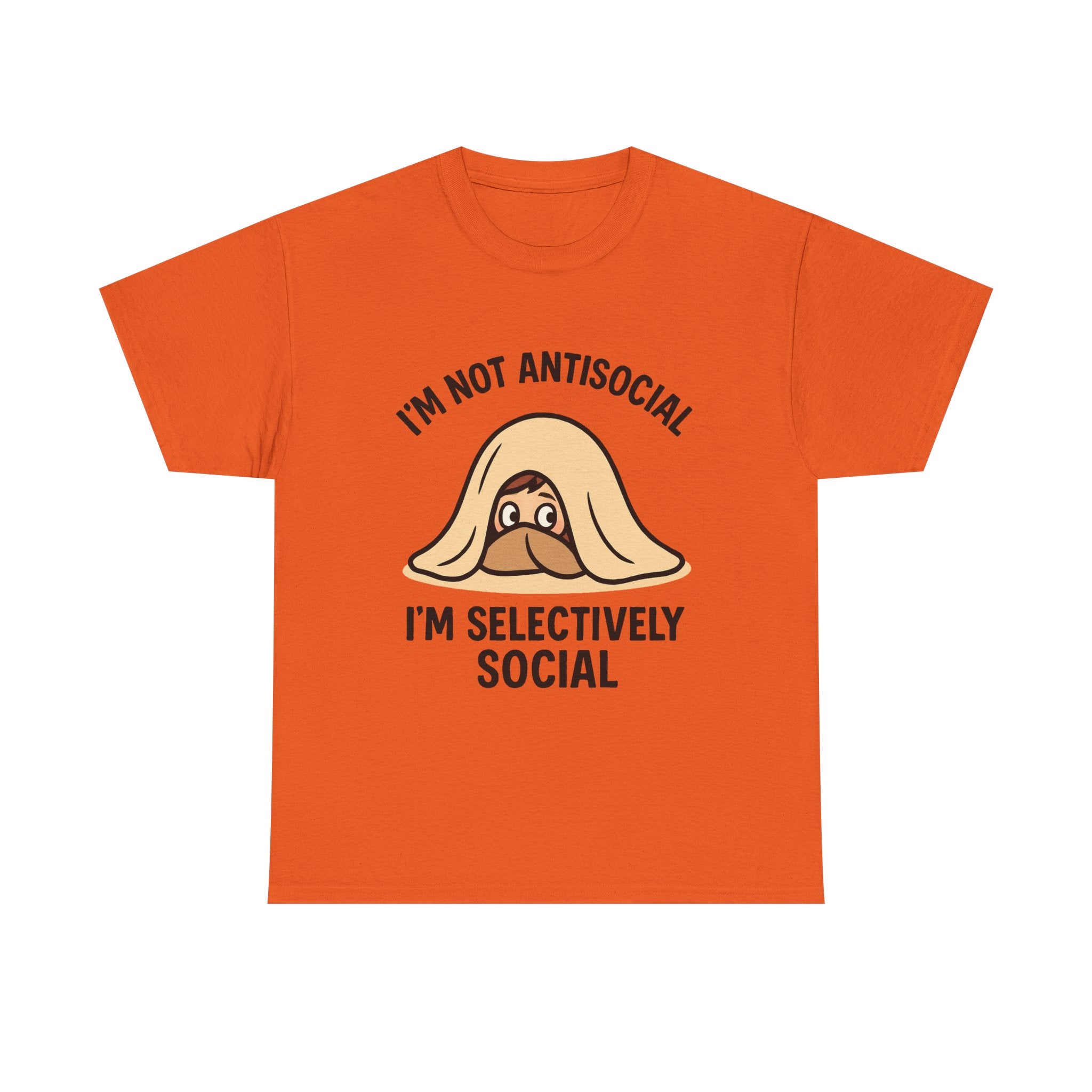 Introvert T-Shirt: "I'm Not Antisocial, I'm Selectively Social" Funny Graphic Tee