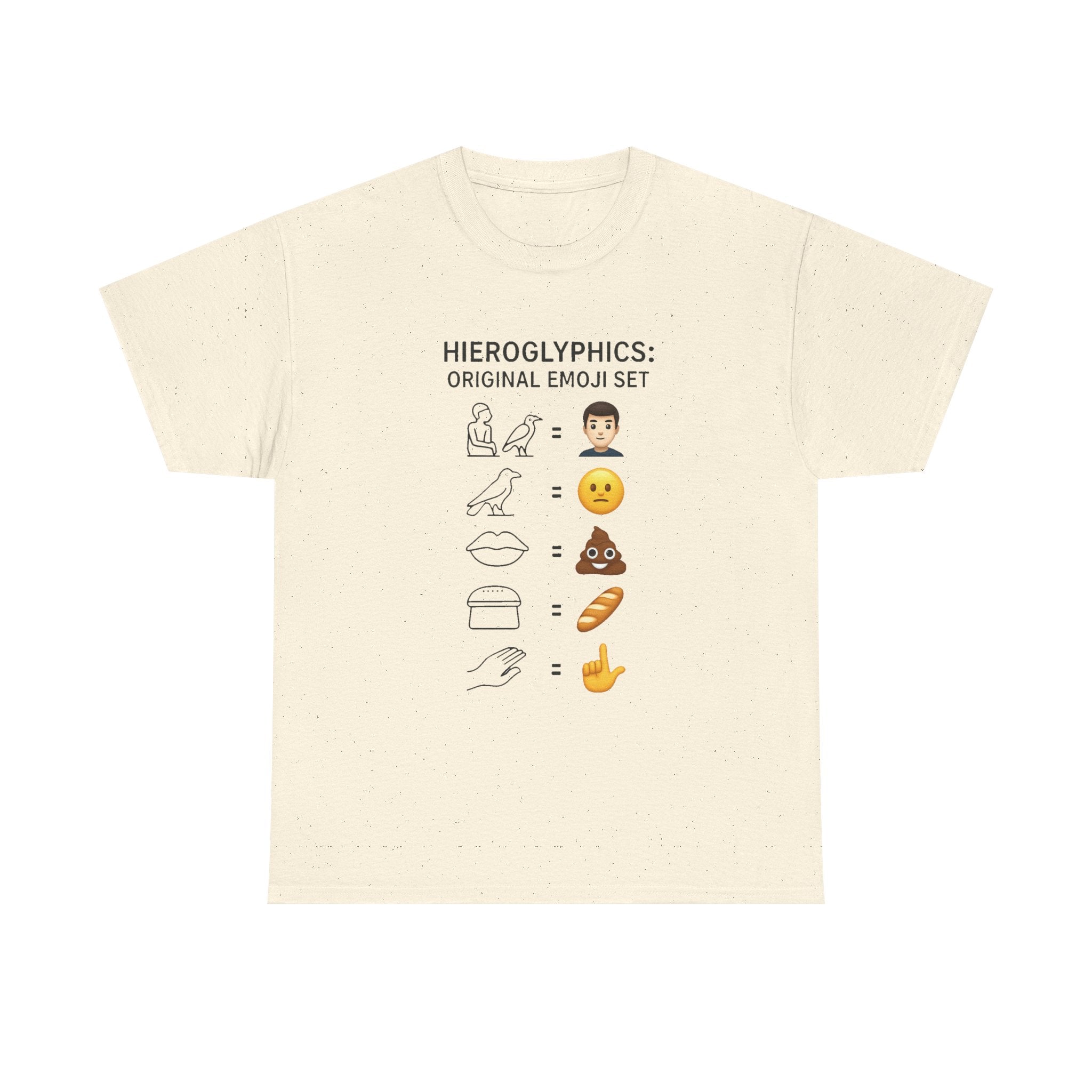 History Humor T-Shirt: "Hieroglyphics: Original Emoji Set" Graphic Tee