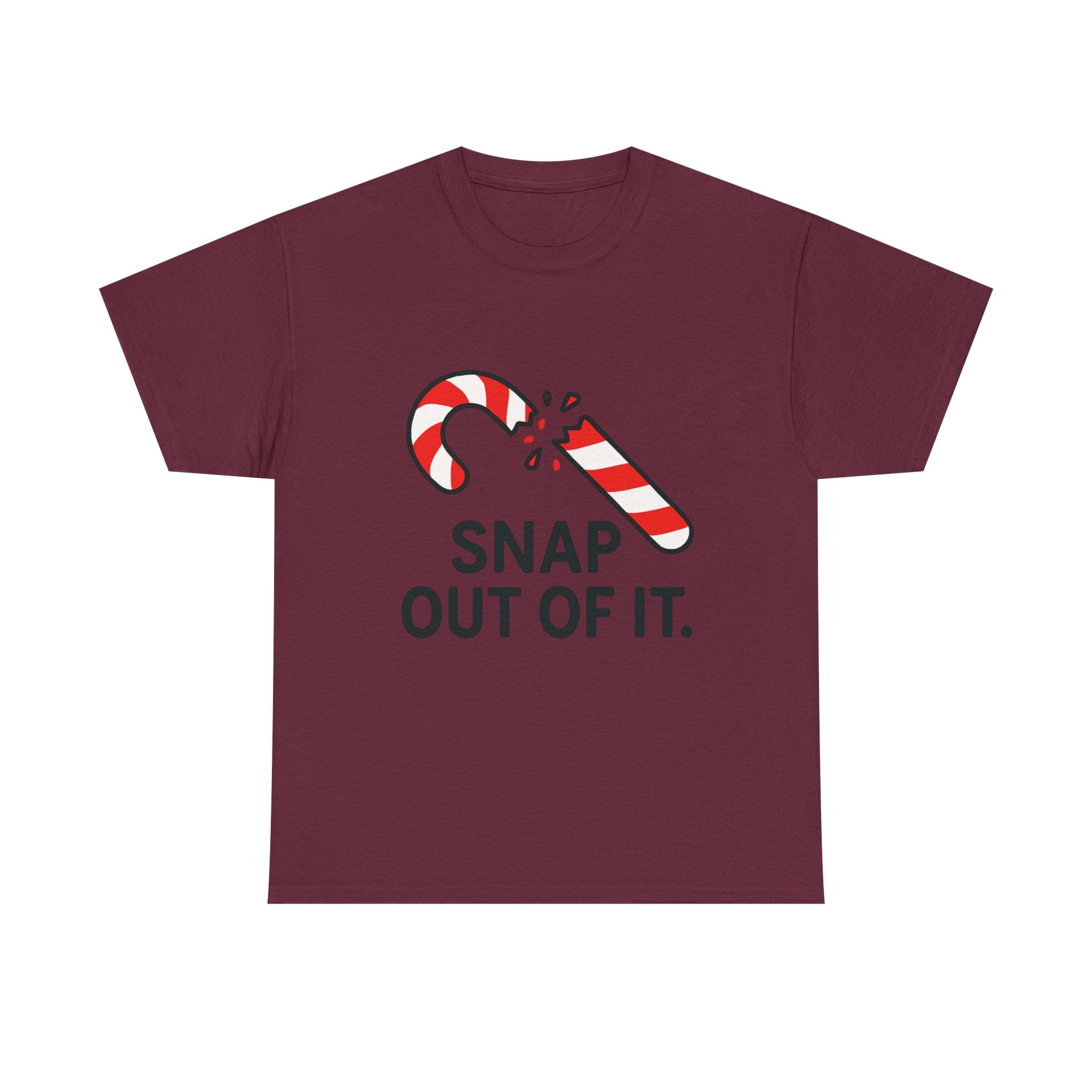 Funny Christmas T-Shirt – “Snap Out of It” Candy Cane Holiday Pun Tee