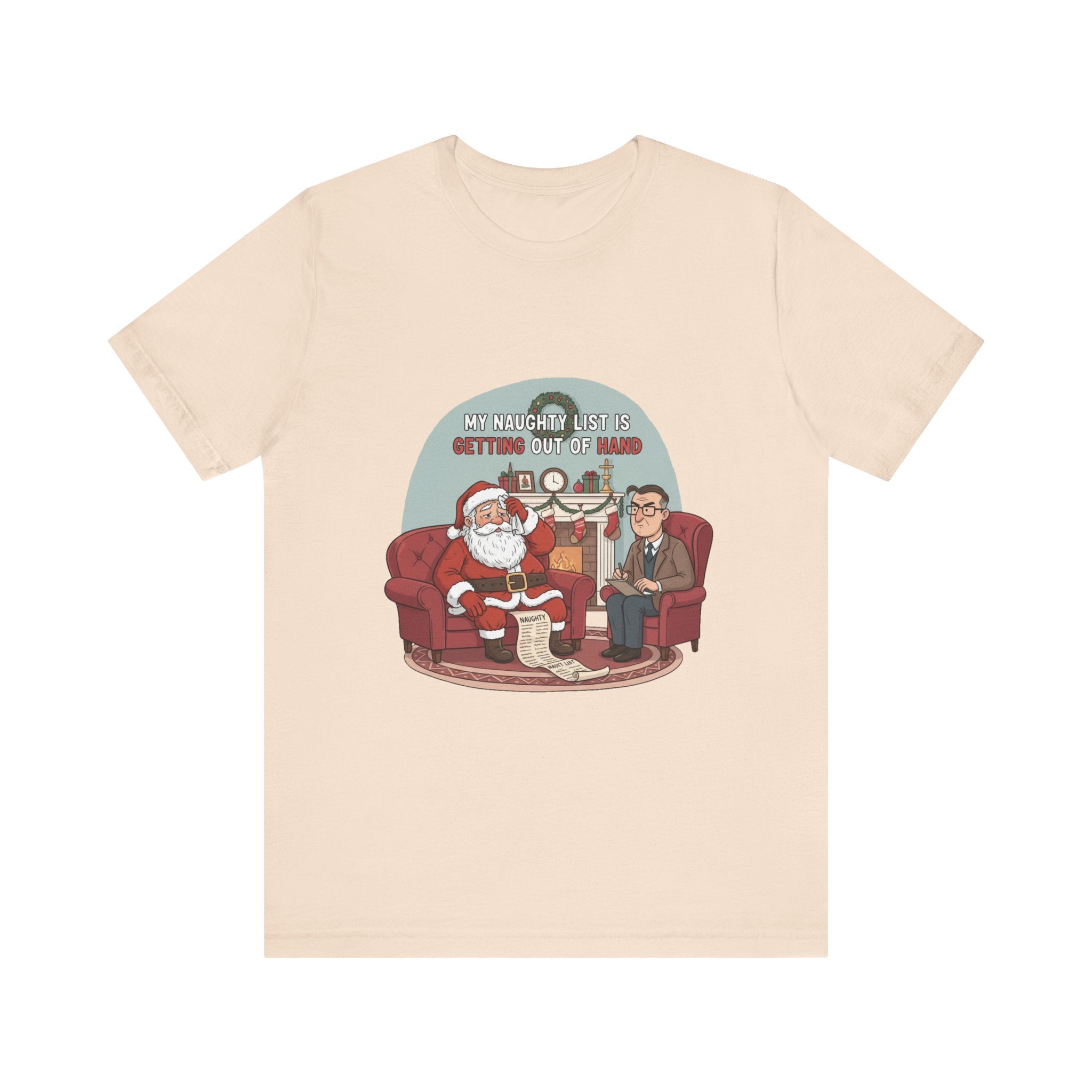 Funny Santa Naughty List T-Shirt For Lovers of Funny Shirts and Holidays