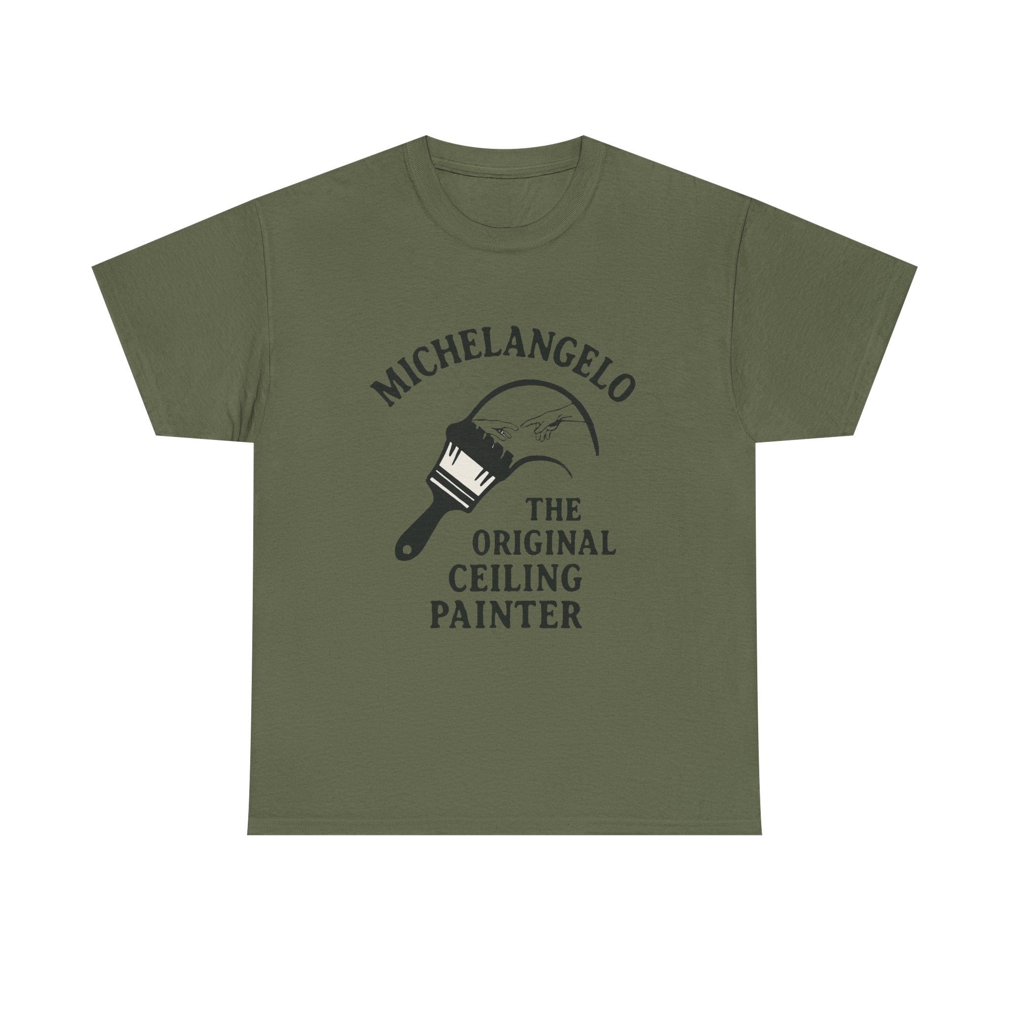 Michelangelo “The Original Ceiling Painter” Funny Art T-Shirt – Classic Renaissance Humor Tee for Artists & Art Lovers