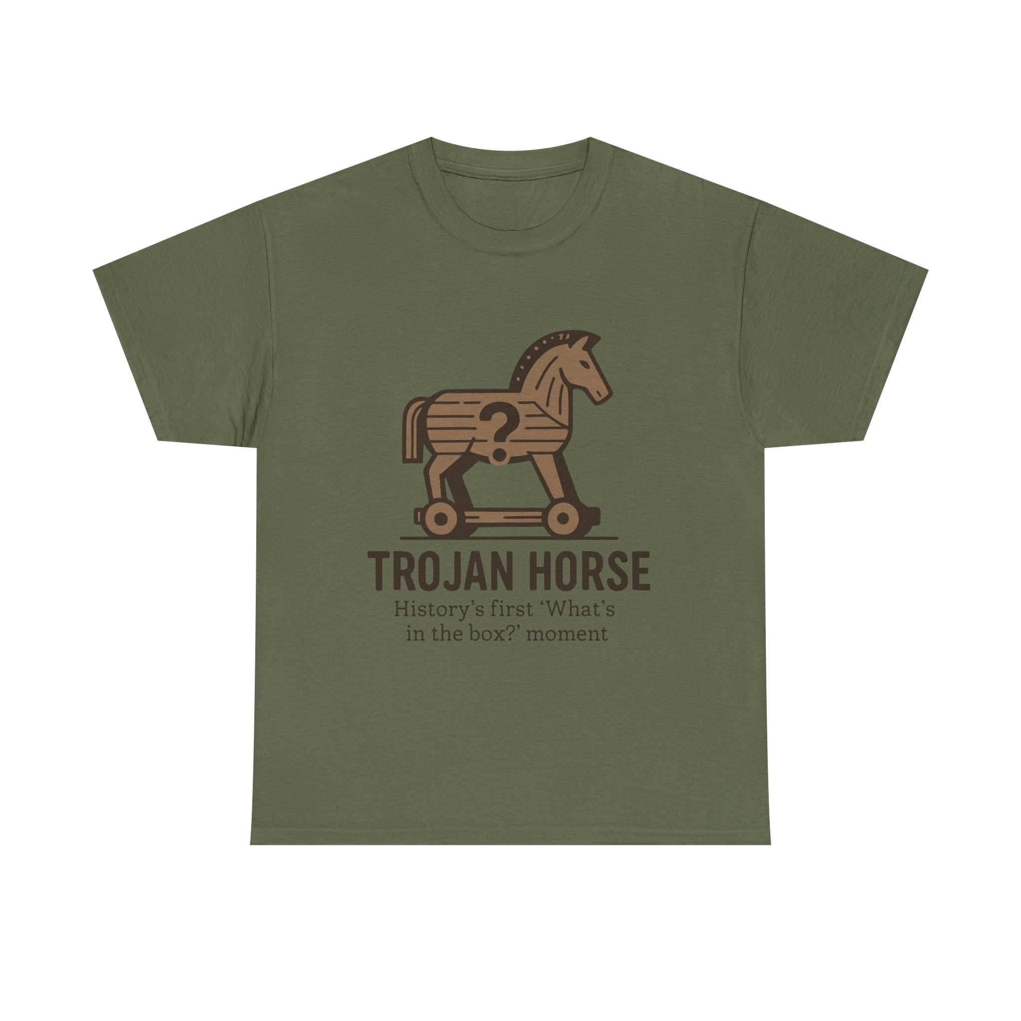 Trojan Horse T-Shirt: History's First "What's in the Box?" Funny Tee