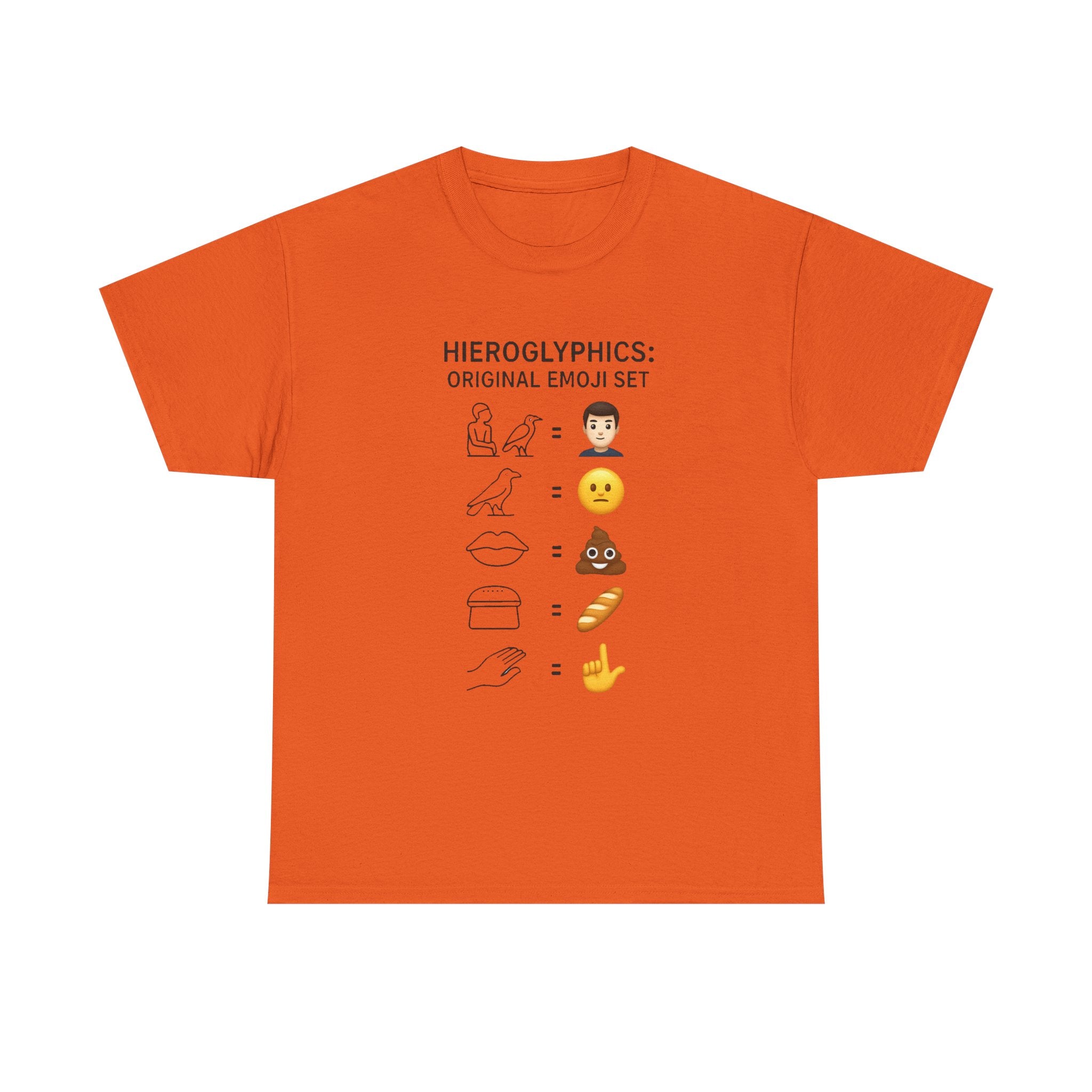 History Humor T-Shirt: "Hieroglyphics: Original Emoji Set" Graphic Tee