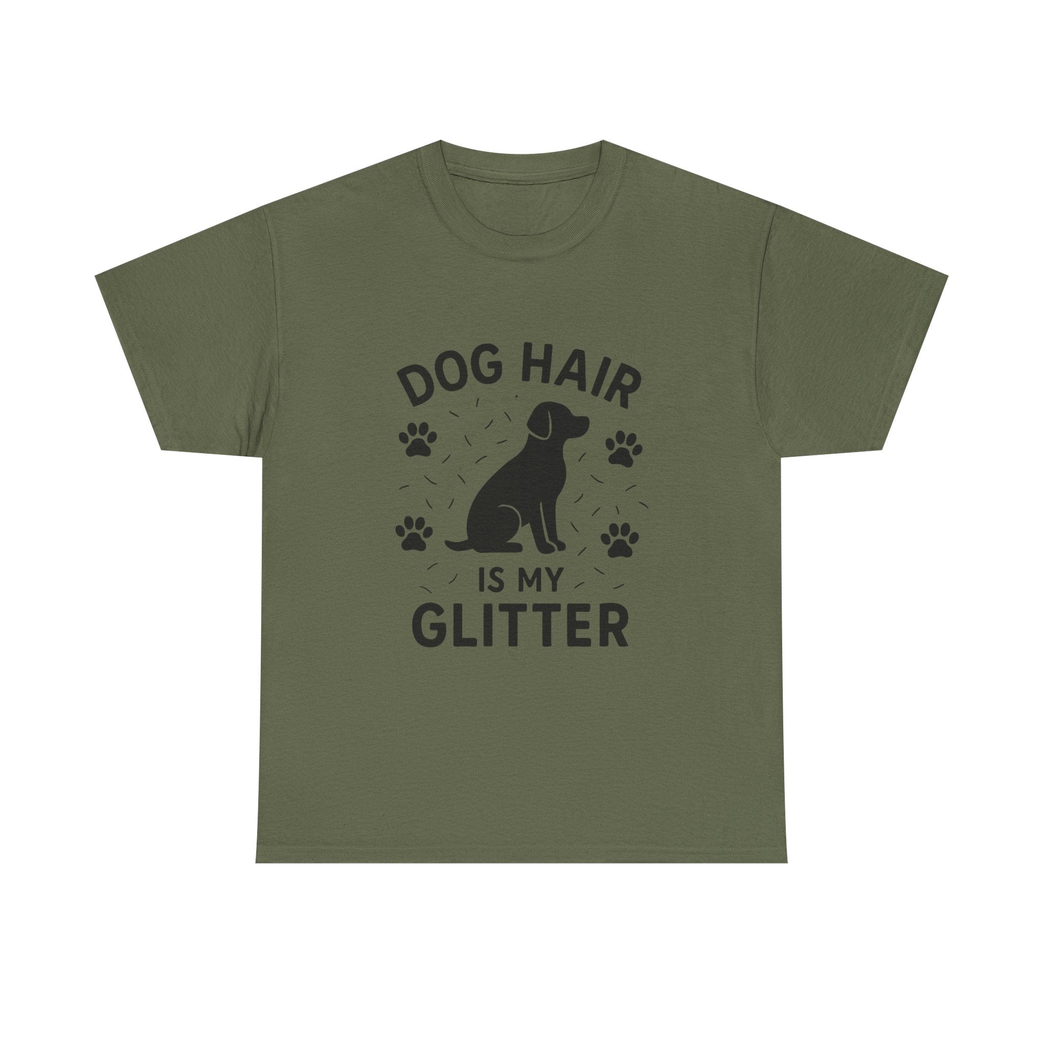 Dog Mom T-Shirt: "Dog Hair is My Glitter" Funny Graphic Tee