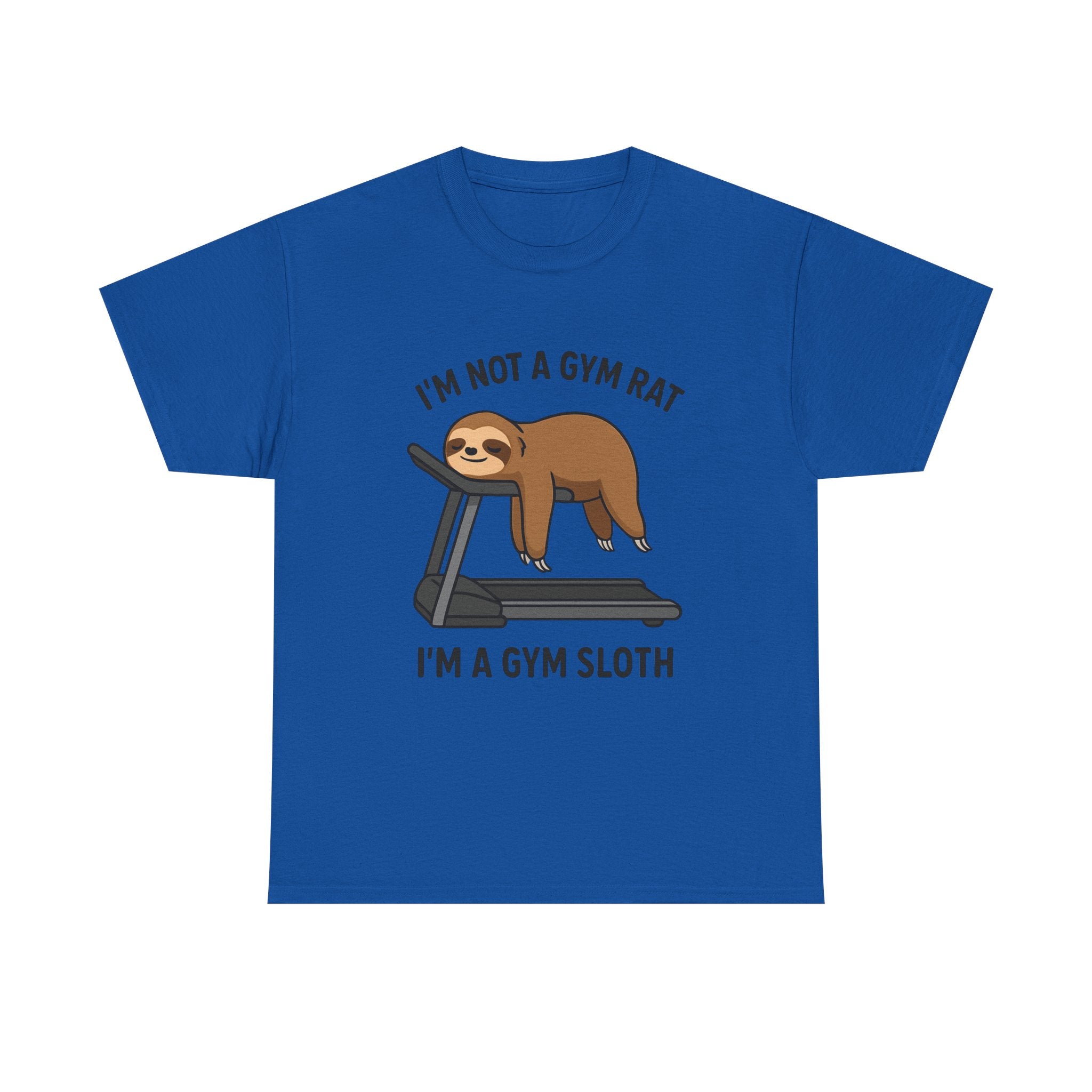 “I’m Not a Gym Rat, I’m a Gym Sloth” Funny Sloth Workout T-Shirt – Lazy Fitness Humor Tee for Men & Women