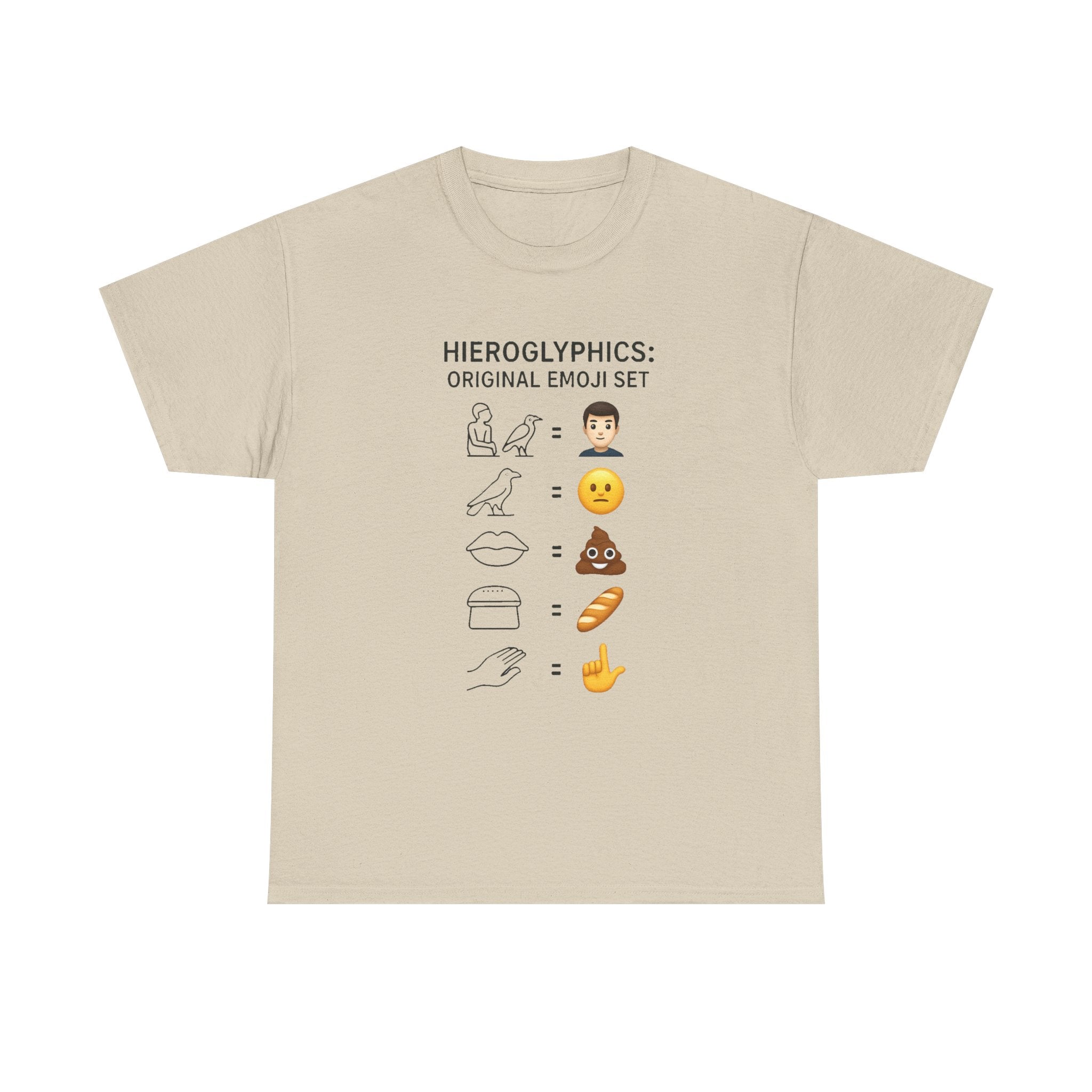 History Humor T-Shirt: "Hieroglyphics: Original Emoji Set" Graphic Tee