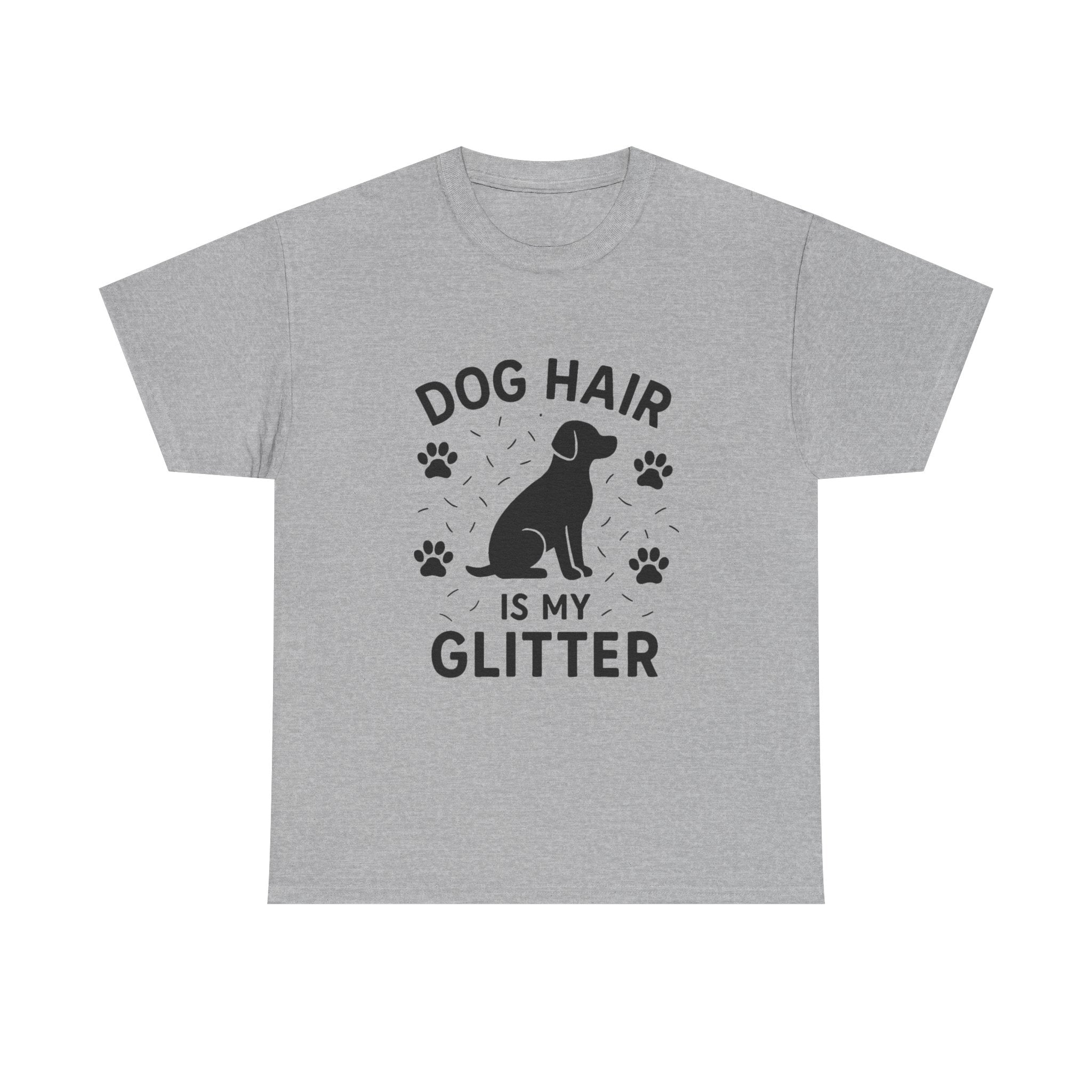 Dog Mom T-Shirt: "Dog Hair is My Glitter" Funny Graphic Tee