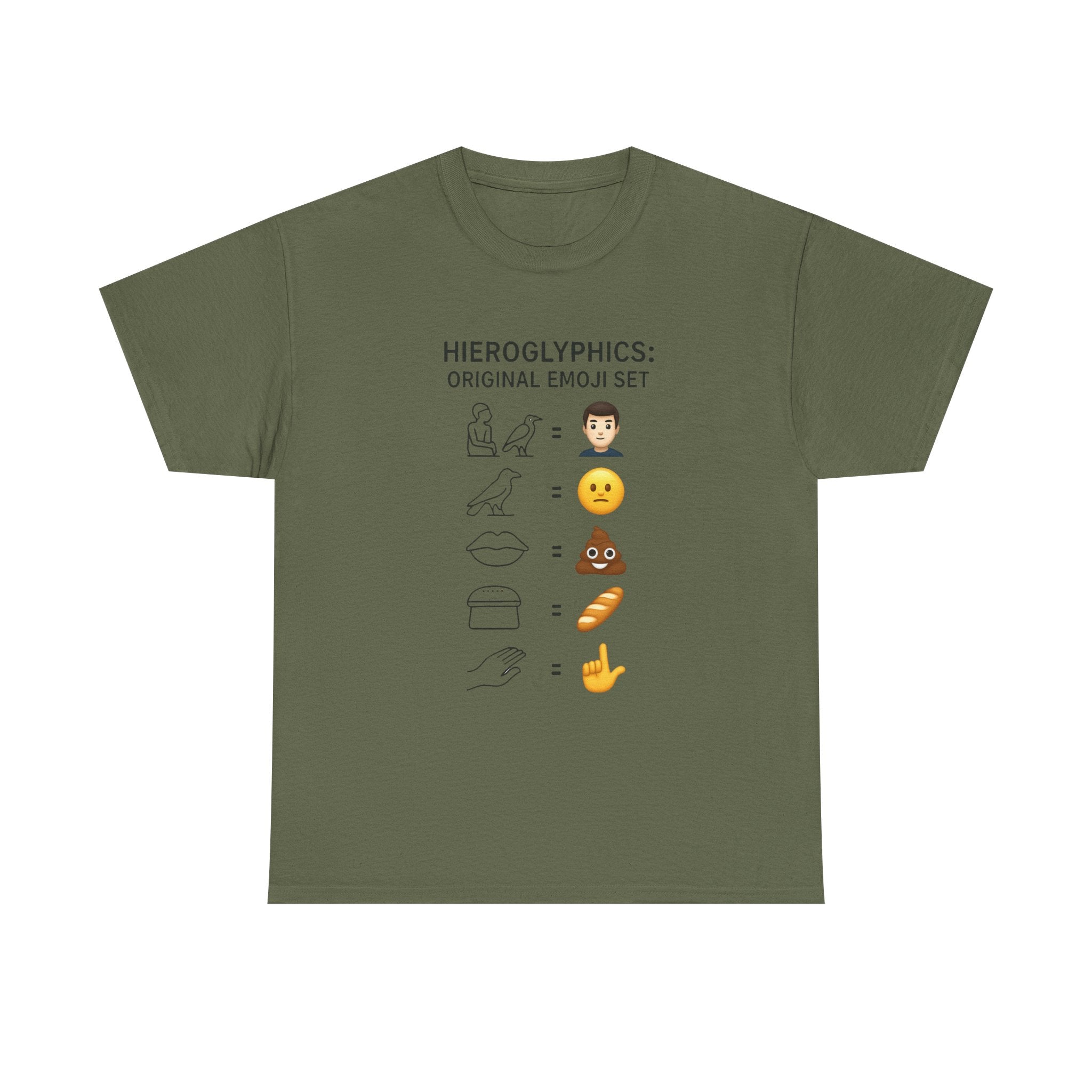 History Humor T-Shirt: "Hieroglyphics: Original Emoji Set" Graphic Tee