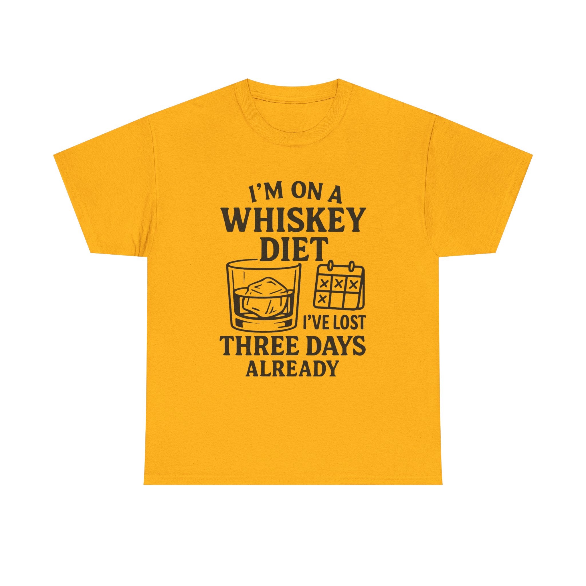 “I’m On a Whiskey Diet – I’ve Lost Three Days Already” Funny Drinking T-Shirt – Hilarious Whiskey Lover Tee for Men & Women
