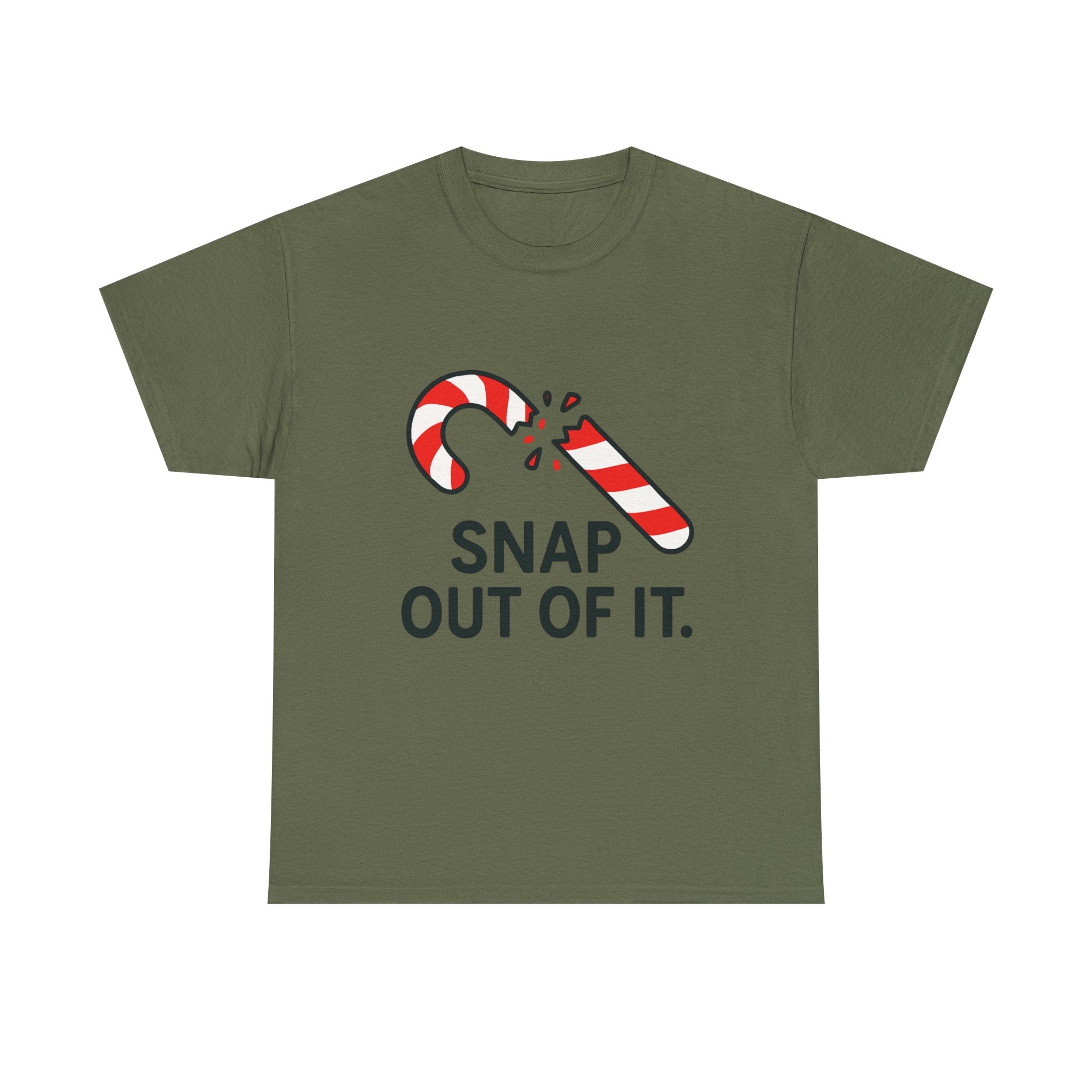 Funny Christmas T-Shirt – “Snap Out of It” Candy Cane Holiday Pun Tee