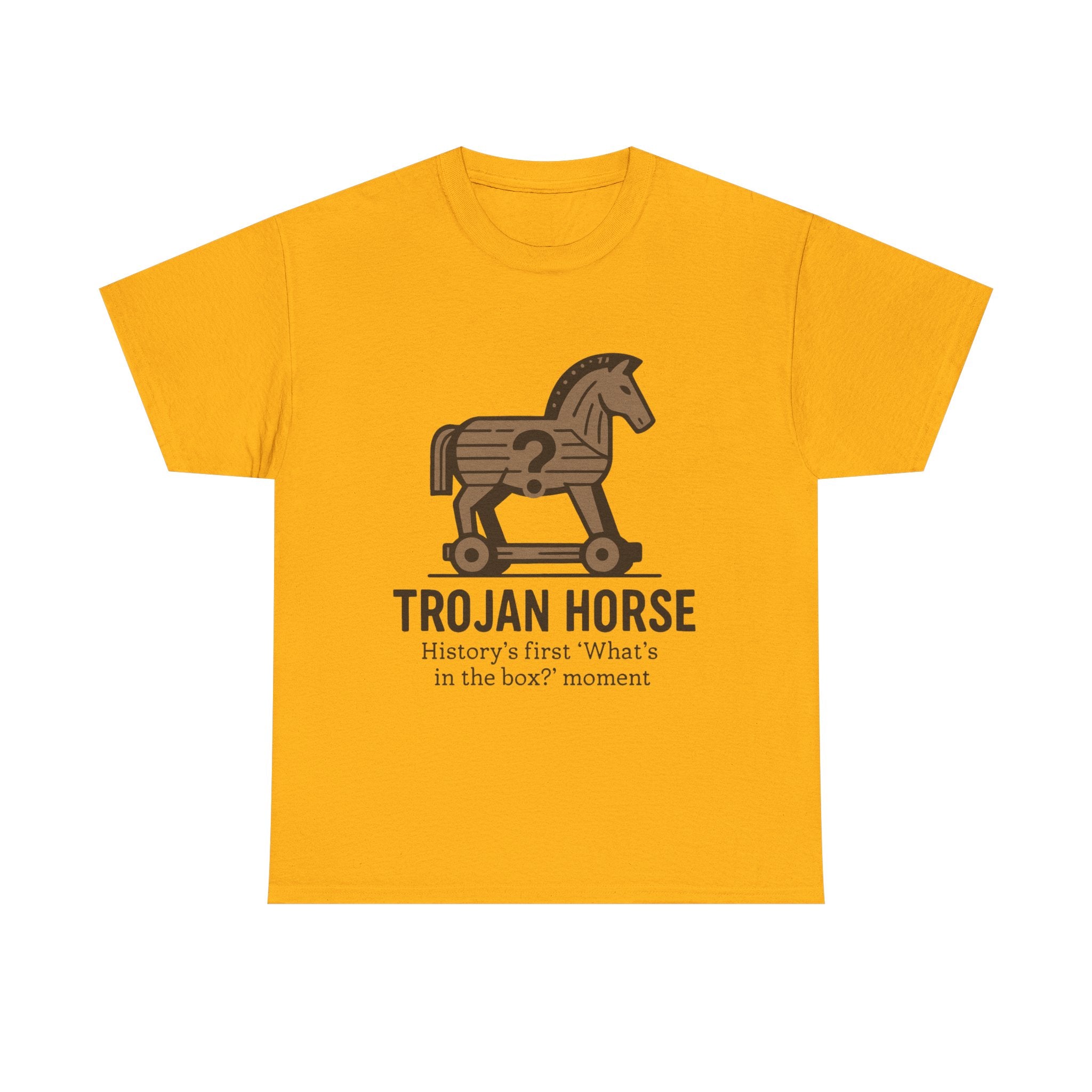 Trojan Horse T-Shirt: History's First "What's in the Box?" Funny Tee