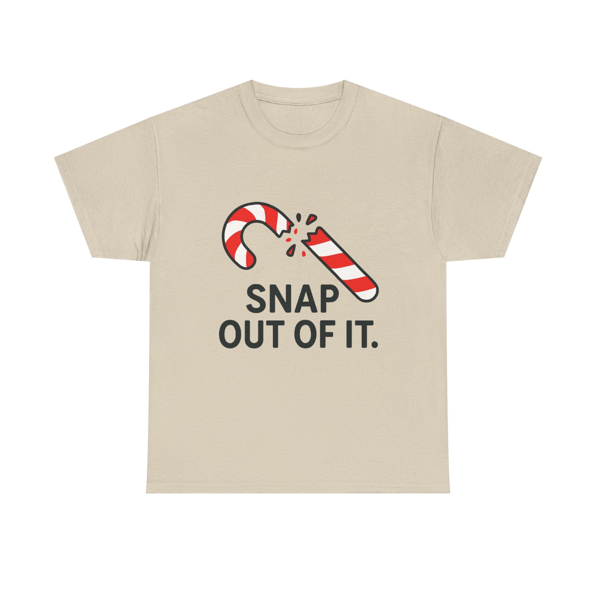 Funny Christmas T-Shirt – “Snap Out of It” Candy Cane Holiday Pun Tee