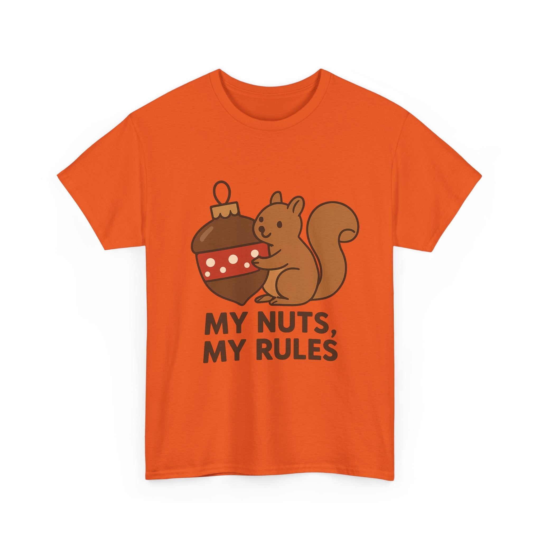 Funny Squirrel T-Shirt – “My Nuts, My Rules” Acorn Pun Tee for Christmas or Everyday Laughs