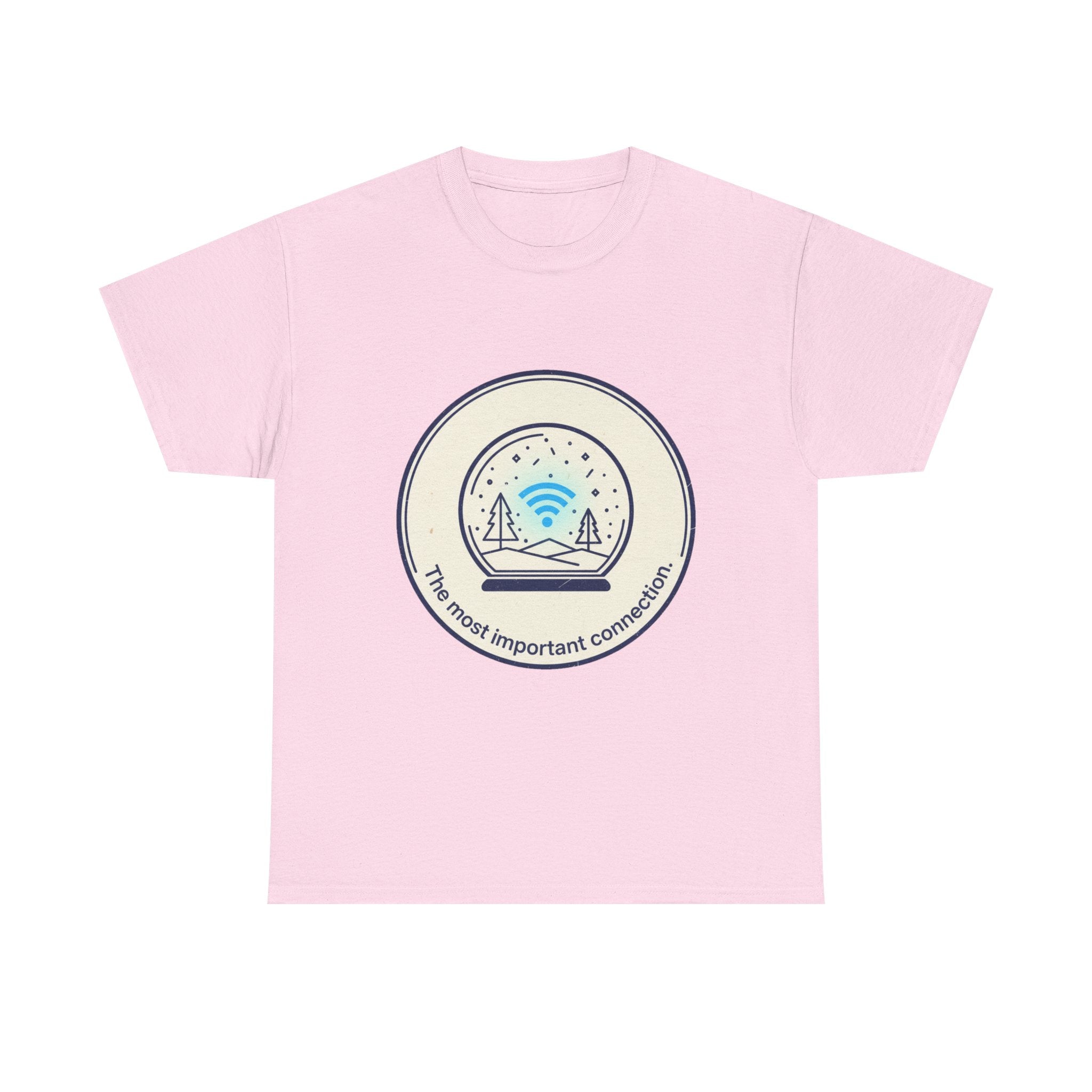 Funny Christmas T-Shirt: "Most Important Connection" WiFi Snow Globe Graphic Tee